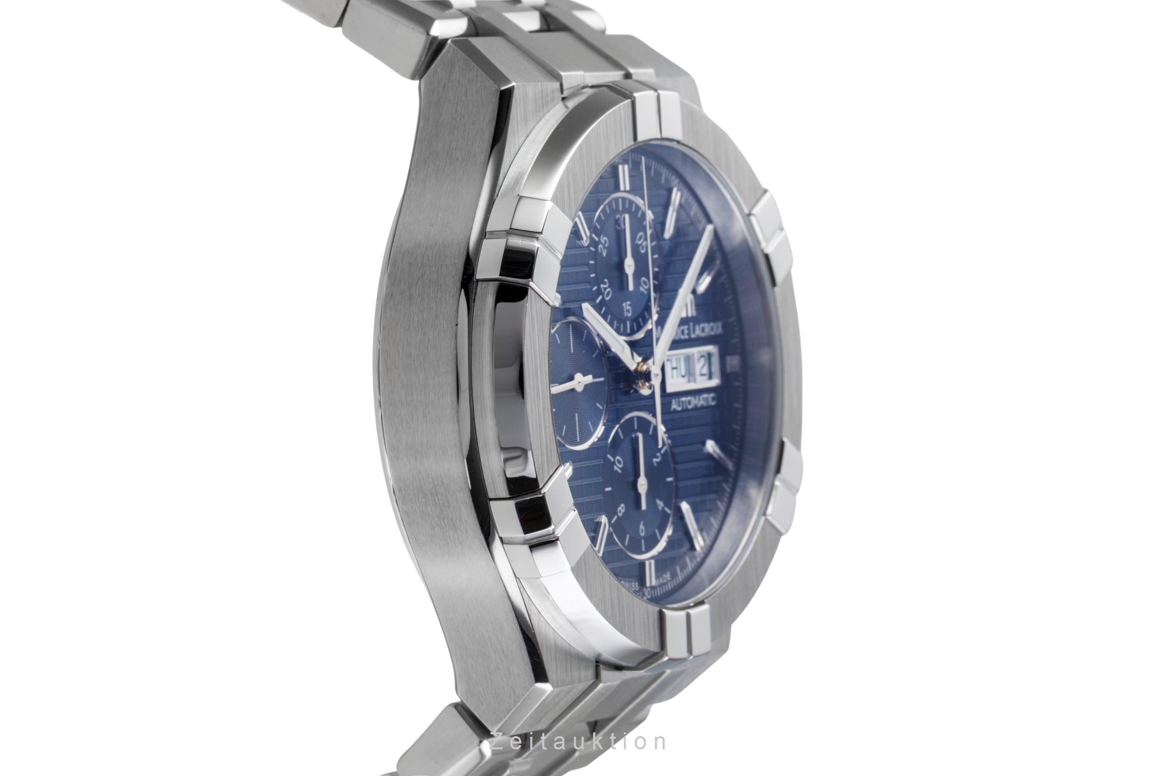 Maurice Lacroix Aikon chronographe acier automatique montre pour hommes AI6038-SS002-4301 LP: 3400EUR  [2505256]