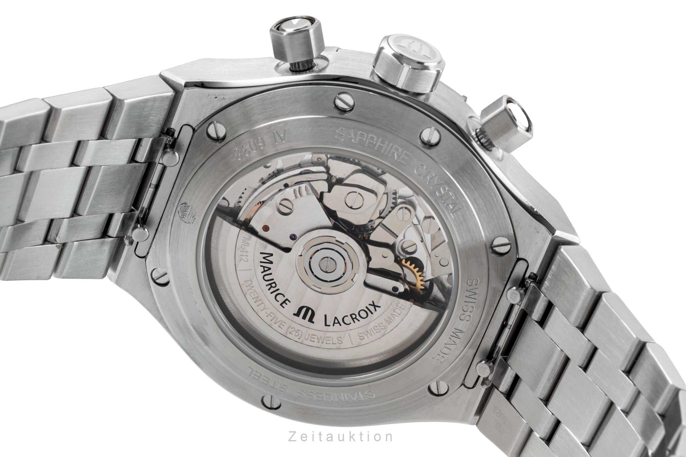 Maurice Lacroix Aikon chronographe acier automatique montre pour hommes AI6038-SS002-4301 LP: 3400EUR  [2505256]