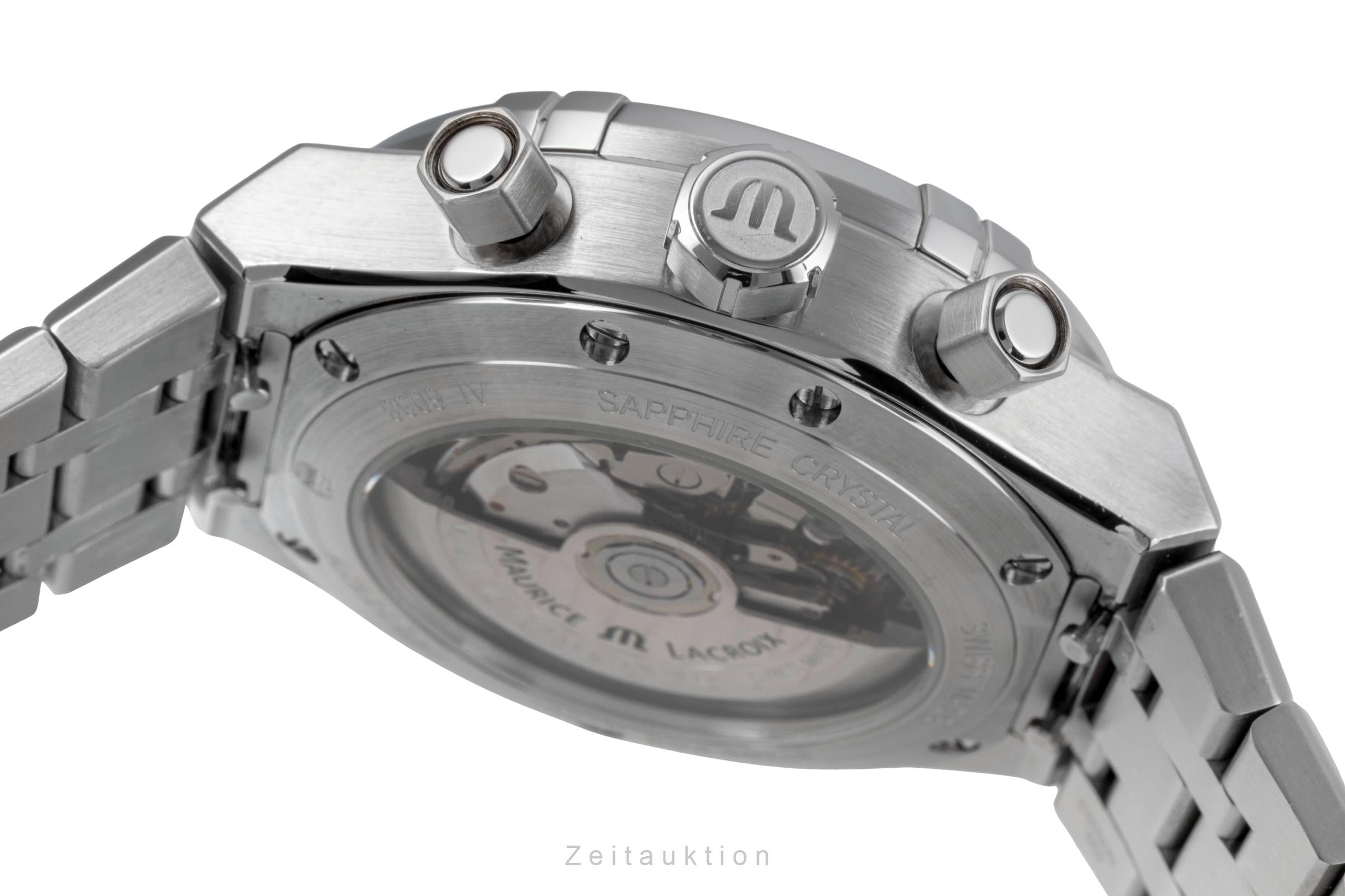 Maurice Lacroix Aikon chronographe acier automatique montre pour hommes AI6038-SS002-4301 LP: 3400EUR  [2505256]