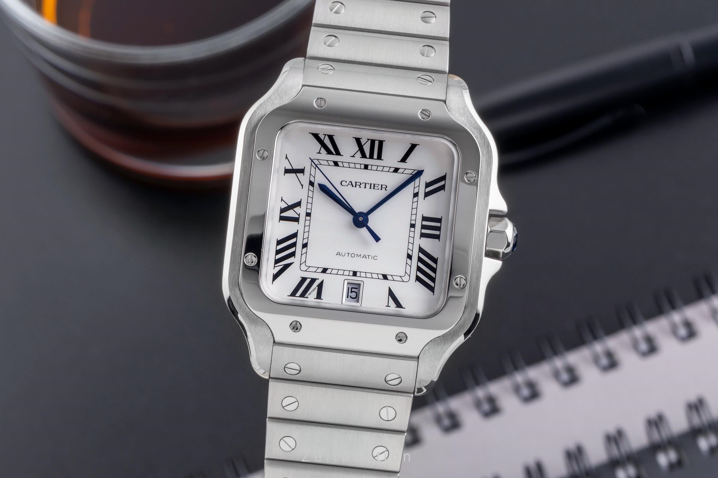Cartier Santos steel automatic men's watch WSSA0018 LP: 8850EUR  [2505259]