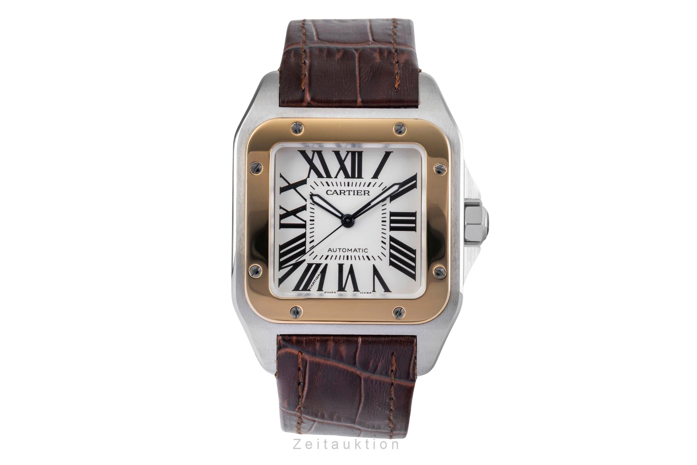 Cartier Santos 100 acier / or  automatique montre pour hommes W20077X7  [2505262]