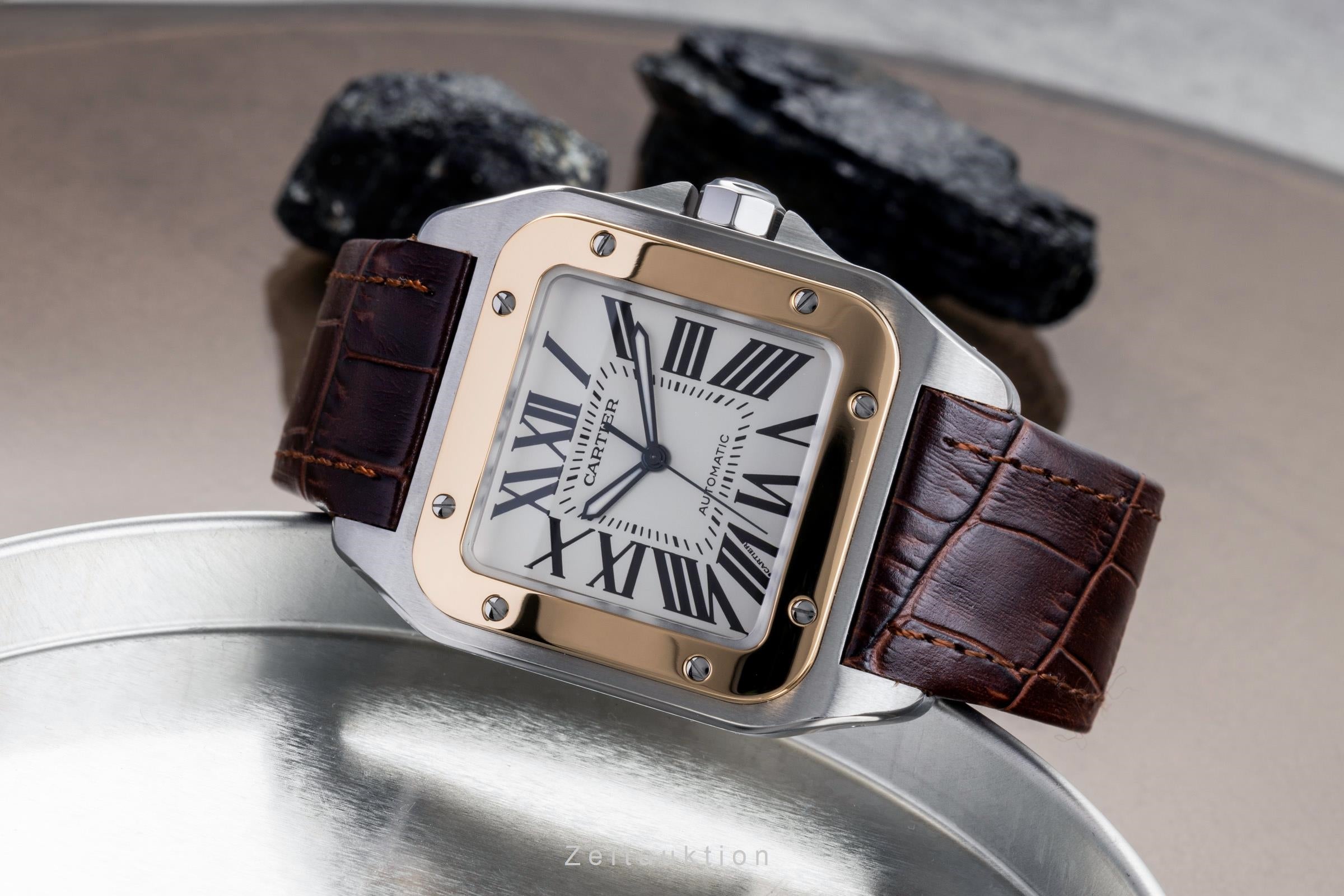 Cartier Santos 100 acier / or  automatique montre pour hommes W20077X7  [2505262]