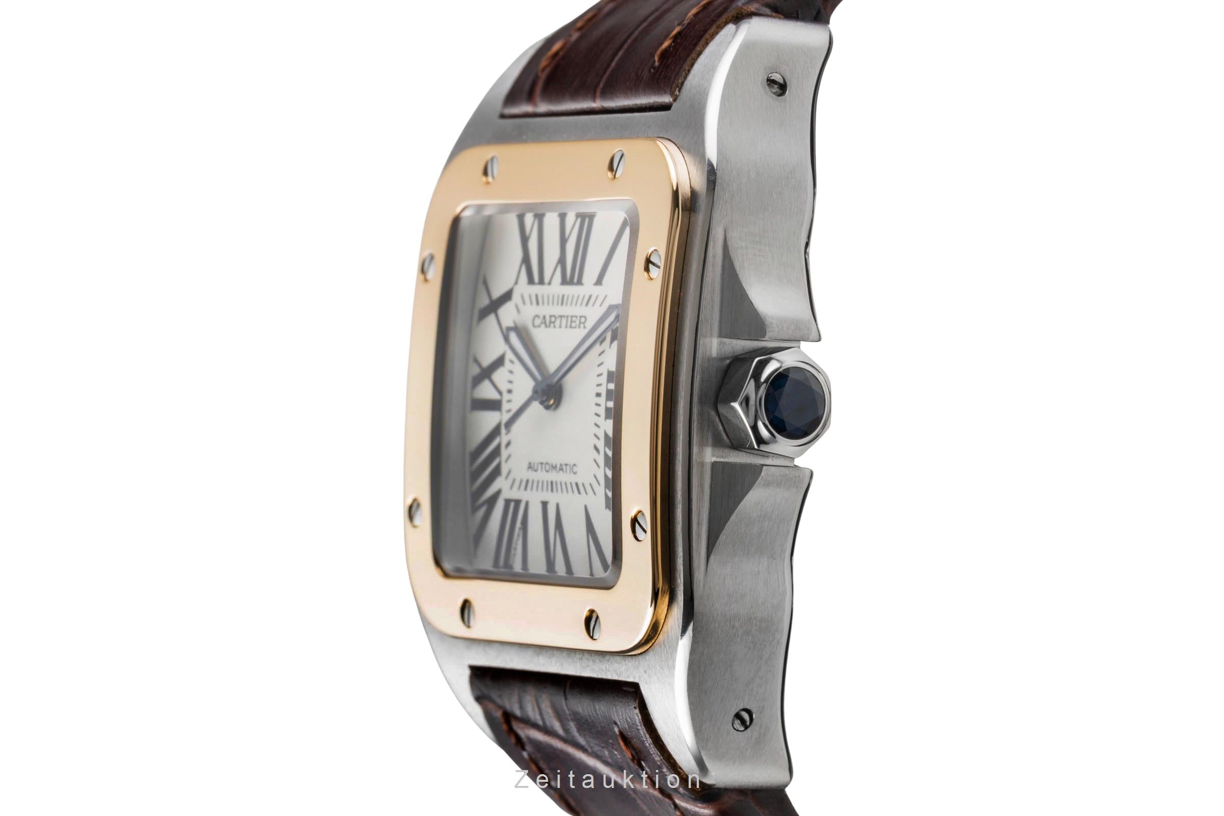 Cartier Santos 100 acier / or  automatique montre pour hommes W20077X7  [2505262]