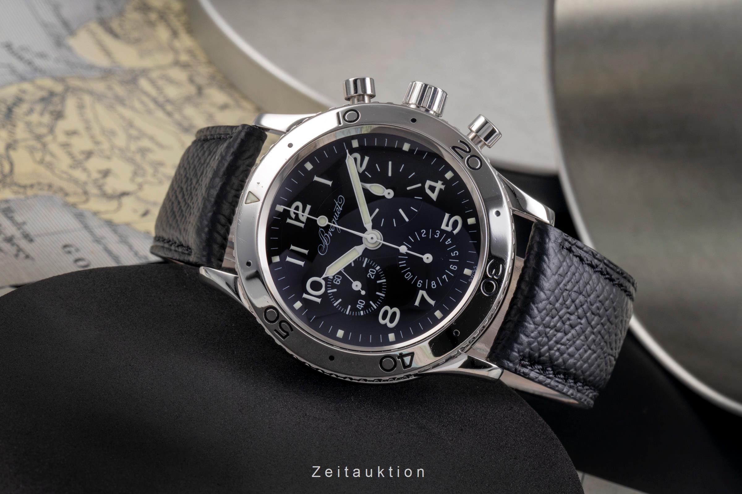 Breguet Type XX chronographe acier automatique montre pour hommes 3800  [2505267]