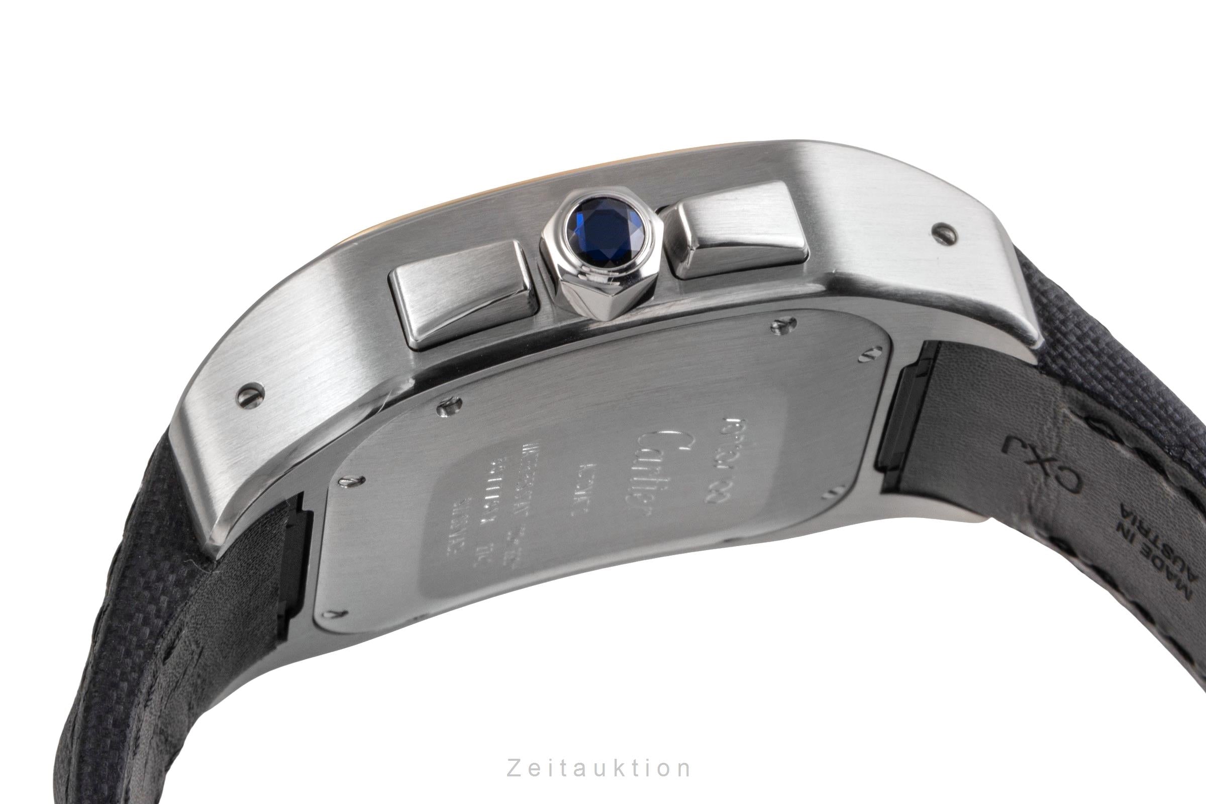 Cartier Santos 100 cronógrafo acero / oro automático reloj para caballeros W20091X7 LP: 16700EUR  [2505269]