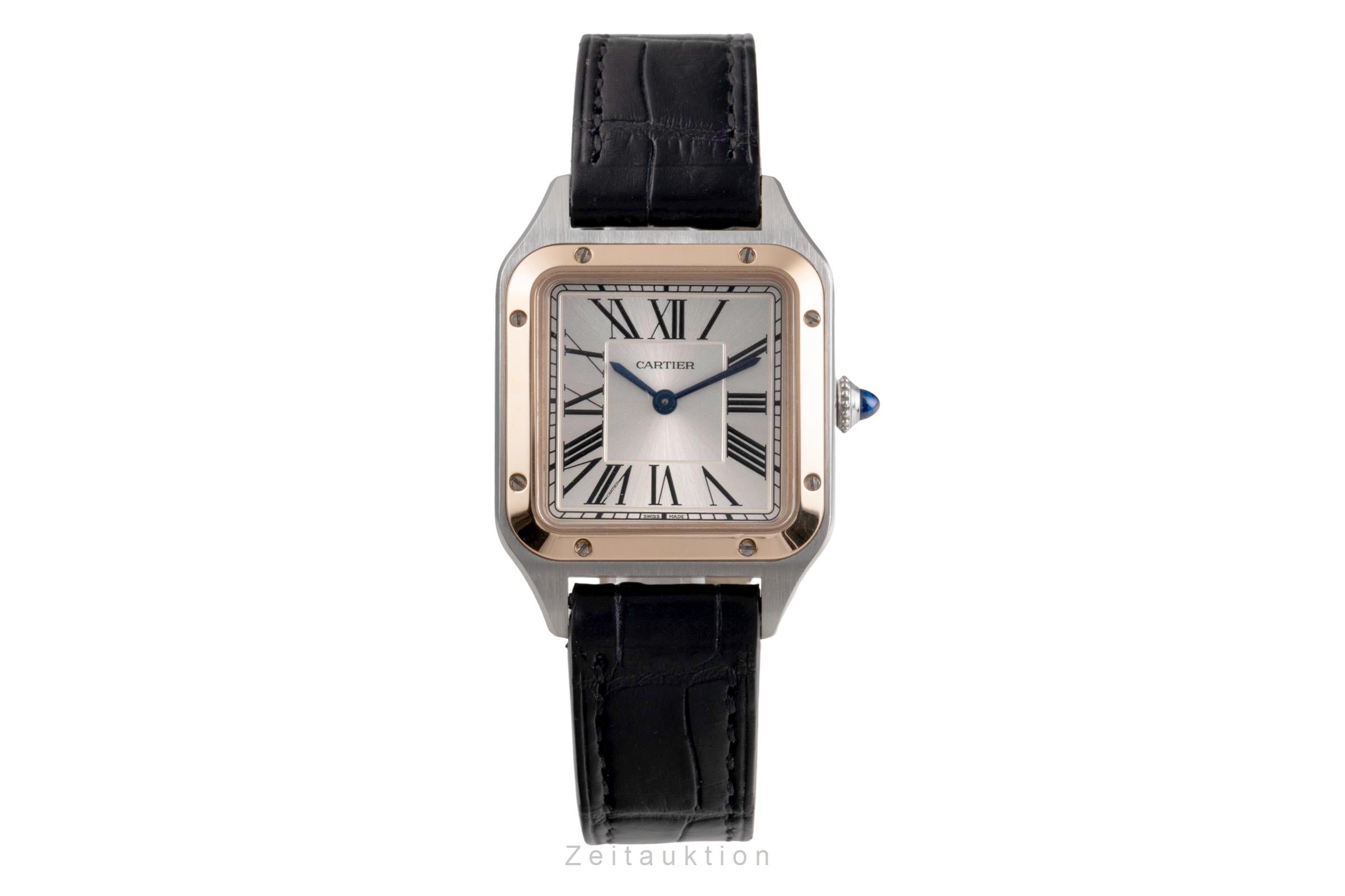 Cartier Santos Dumont steel / gold quartz men's watch W2SA0012  [2505273]