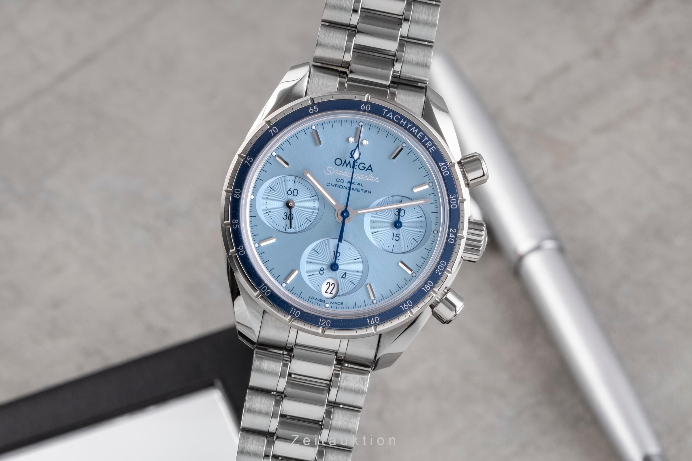 Omega Speedmaster chronograph steel automatic men's watch 324.30.38.50.03.001 LP: 6100EUR  [2505275]