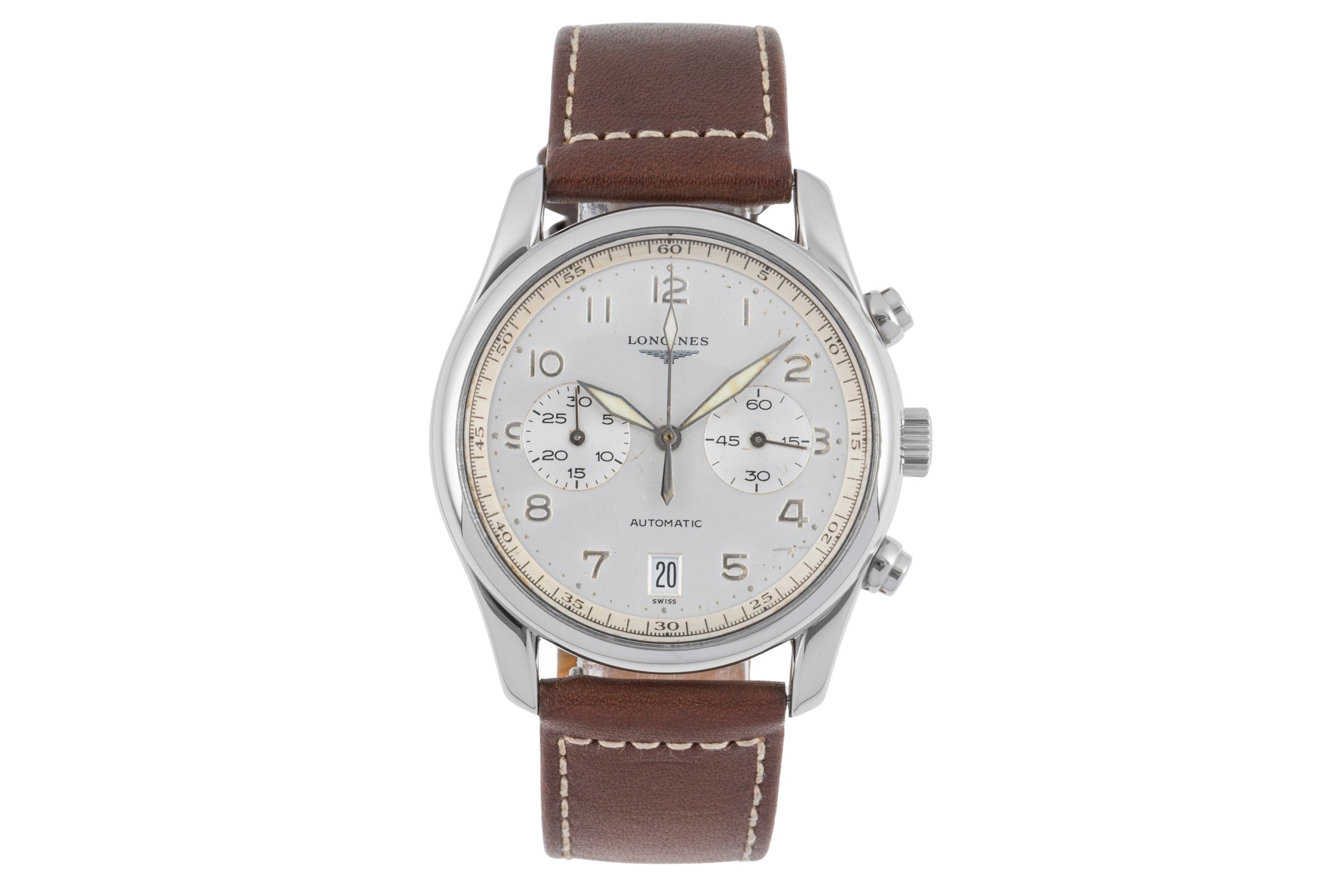 Longines Avigation chronographe acier automatique montre pour hommes L2.620.4  [2505284]