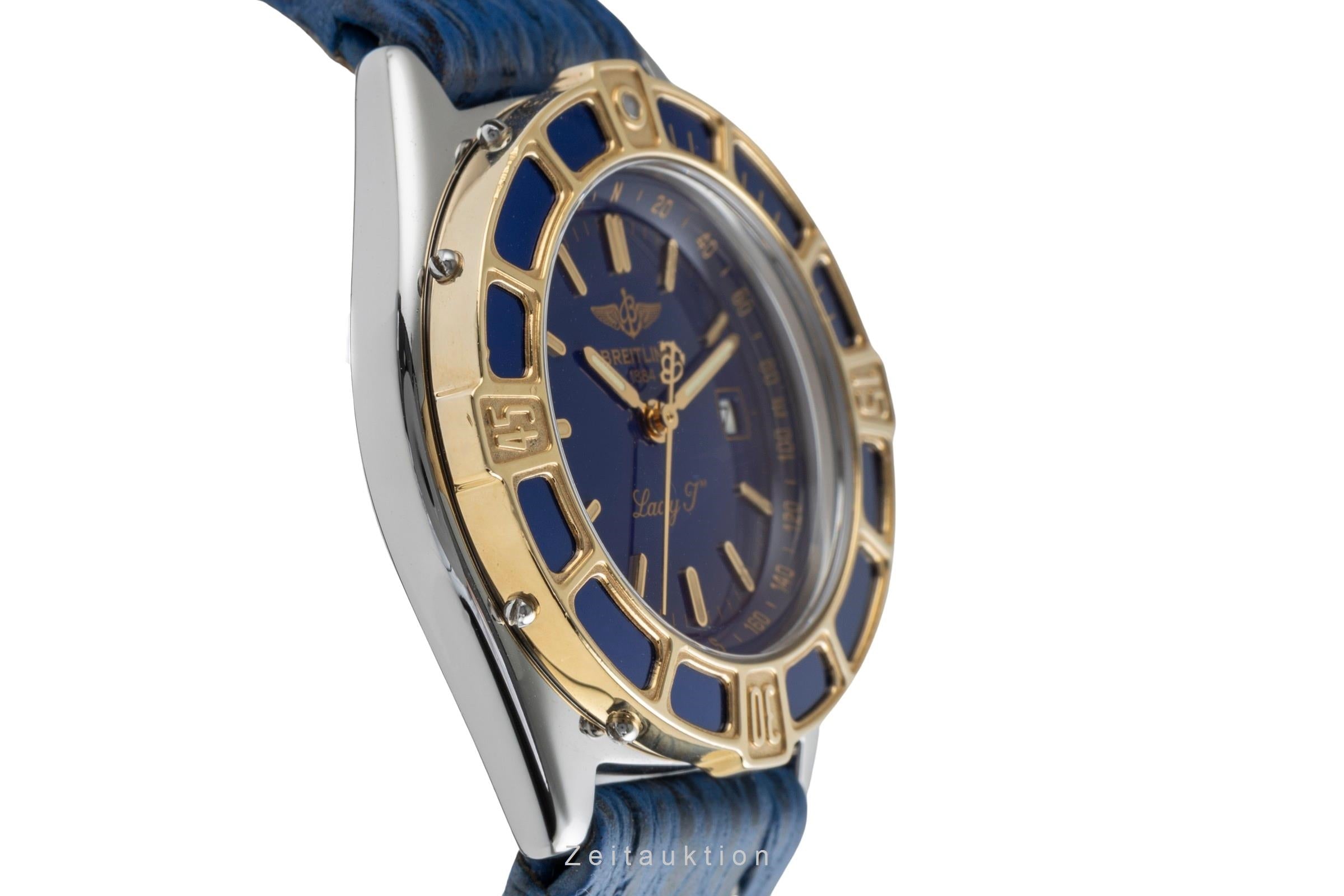 Breitling Lady J Blue Dial Stahl / Gold Quarz Damenuhr Ref. D52065 Klassiker [2505287]