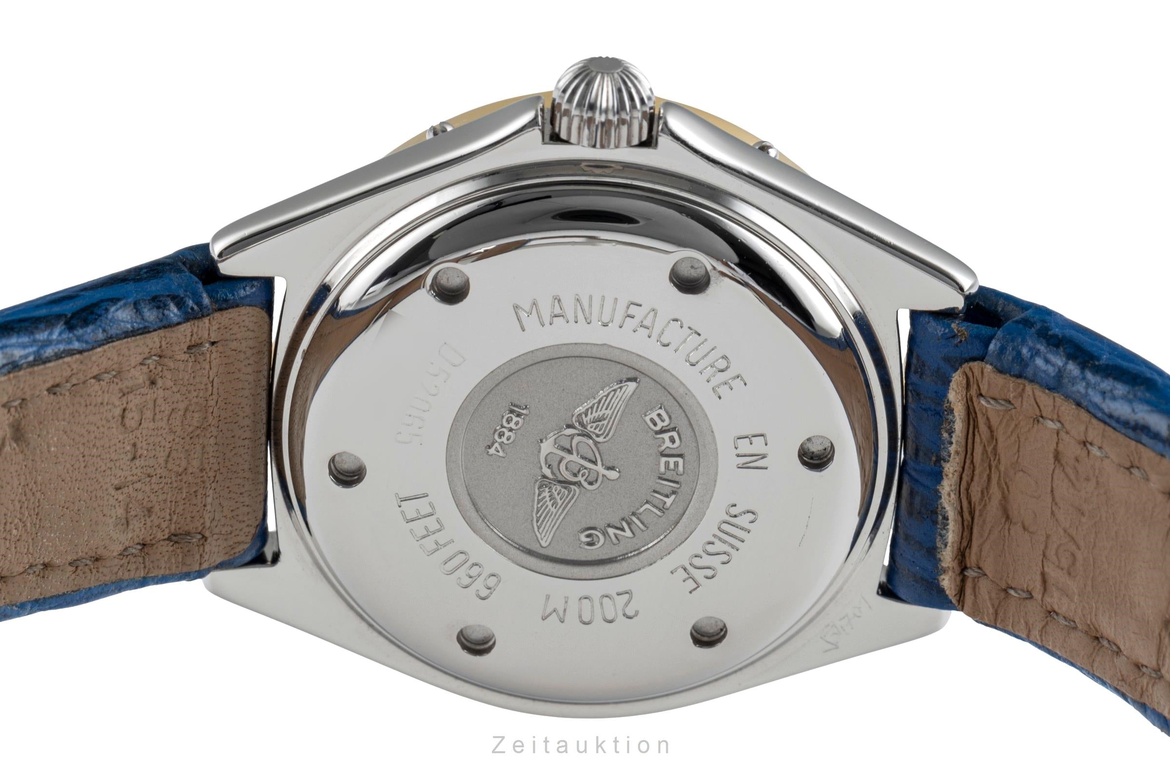 Breitling Lady J Blue Dial Stahl / Gold Quarz Damenuhr Ref. D52065 Klassiker [2505287]