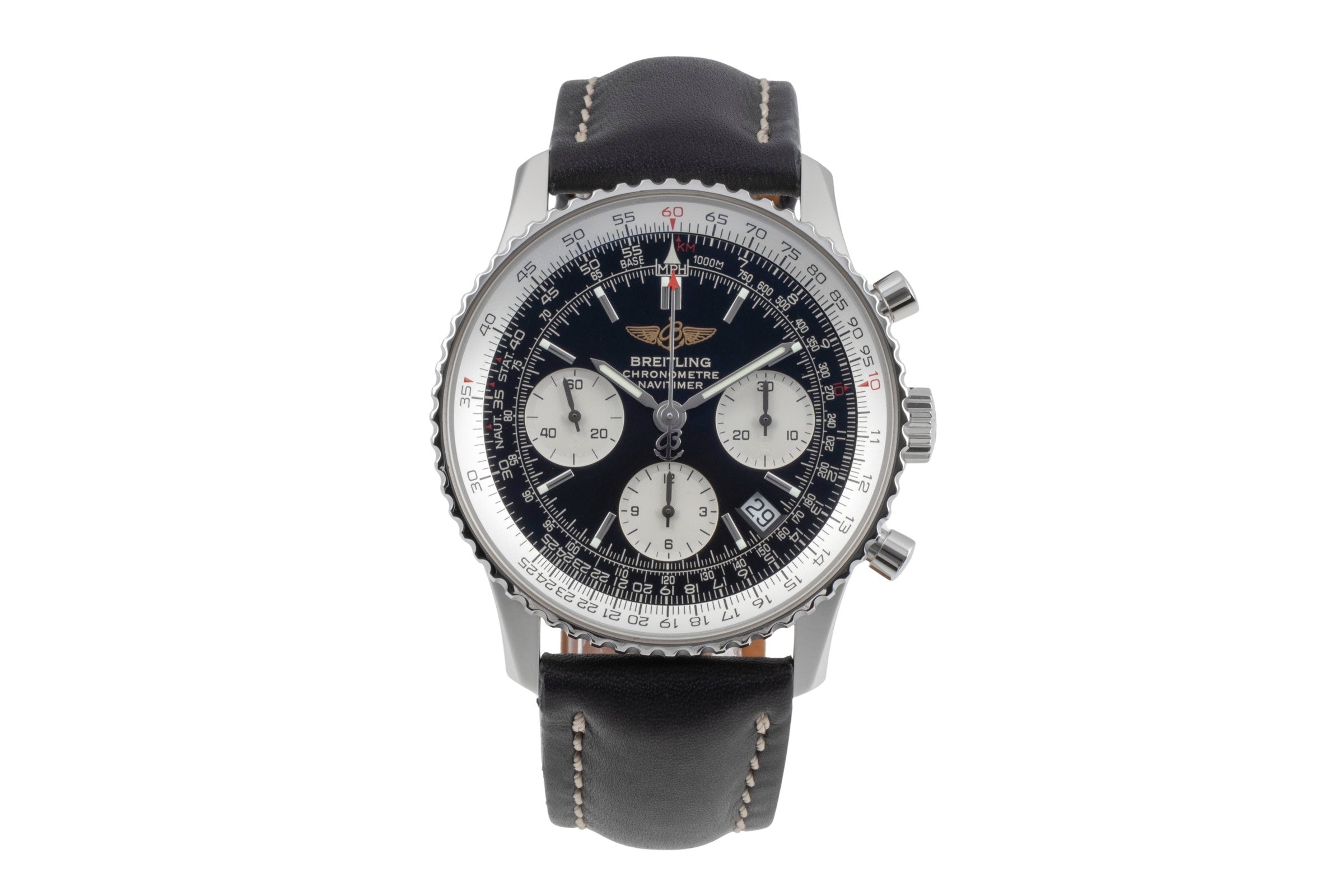 Breitling Navitimer chronograph steel automatic men's watch A23322-011  [2505296]
