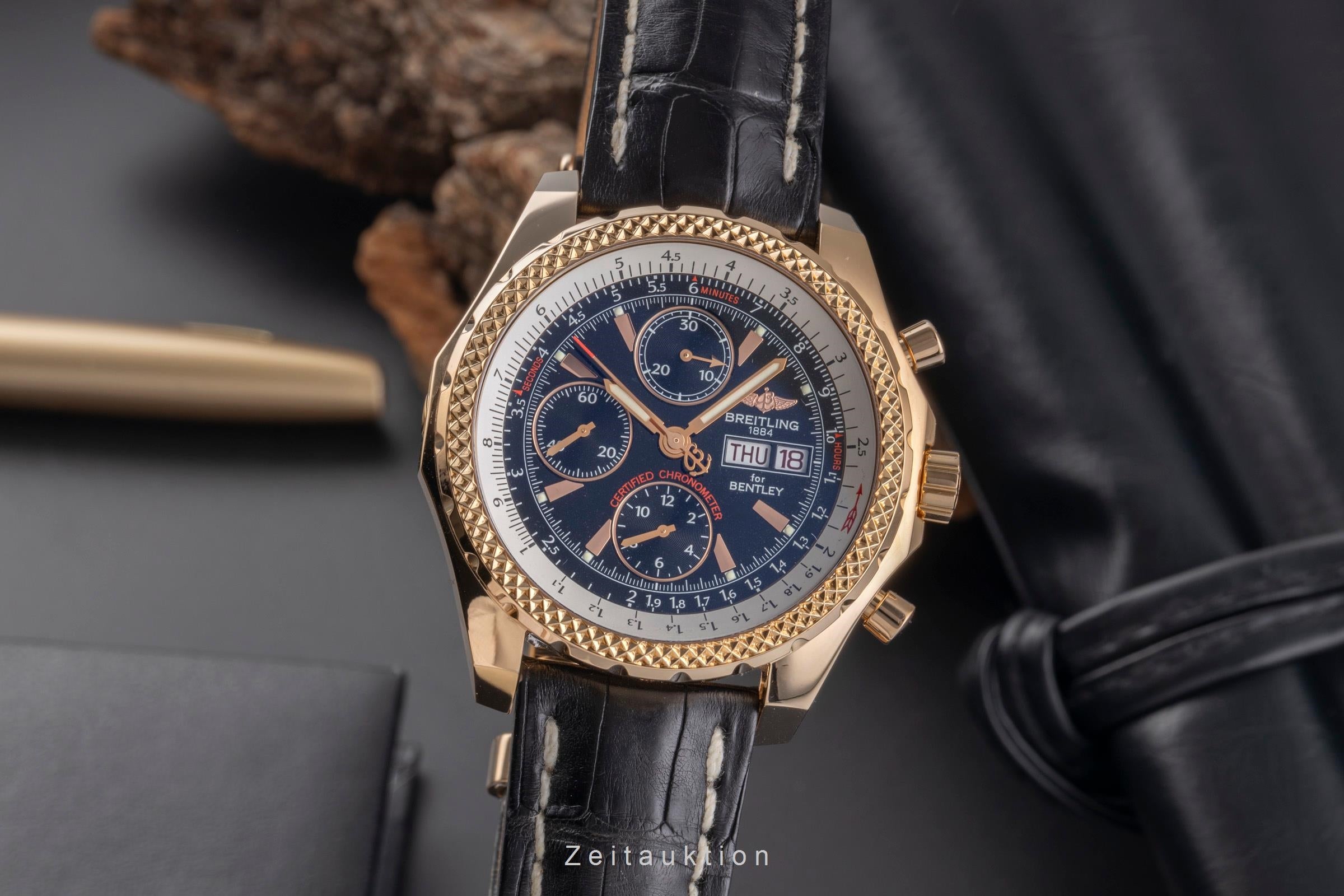 Breitling Bentley GT chronograph 18 ct gold automatic B13 Ref
