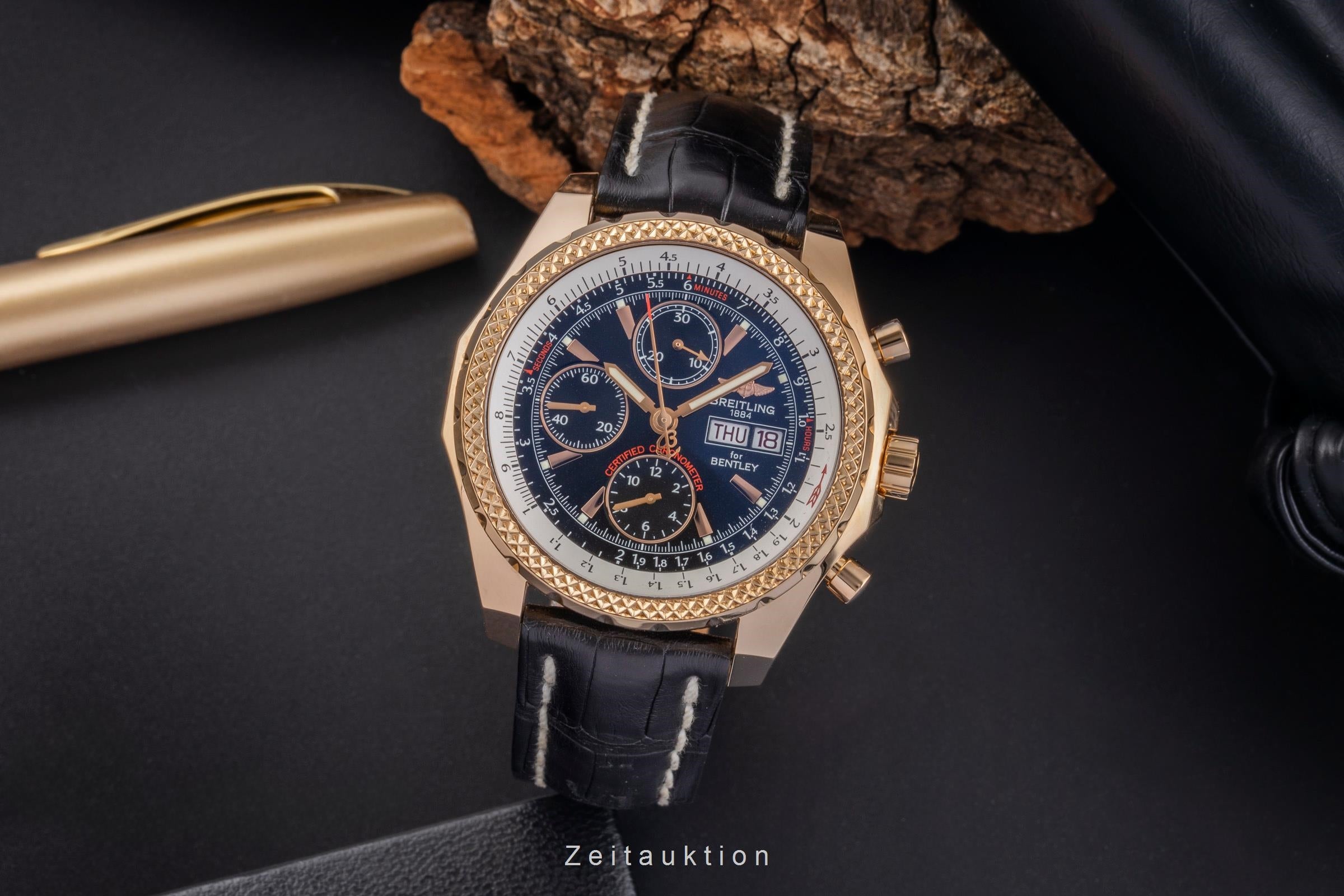 Breitling Bentley GT chronograph 18 ct gold automatic men's watch H13363 Limited  [2505297]