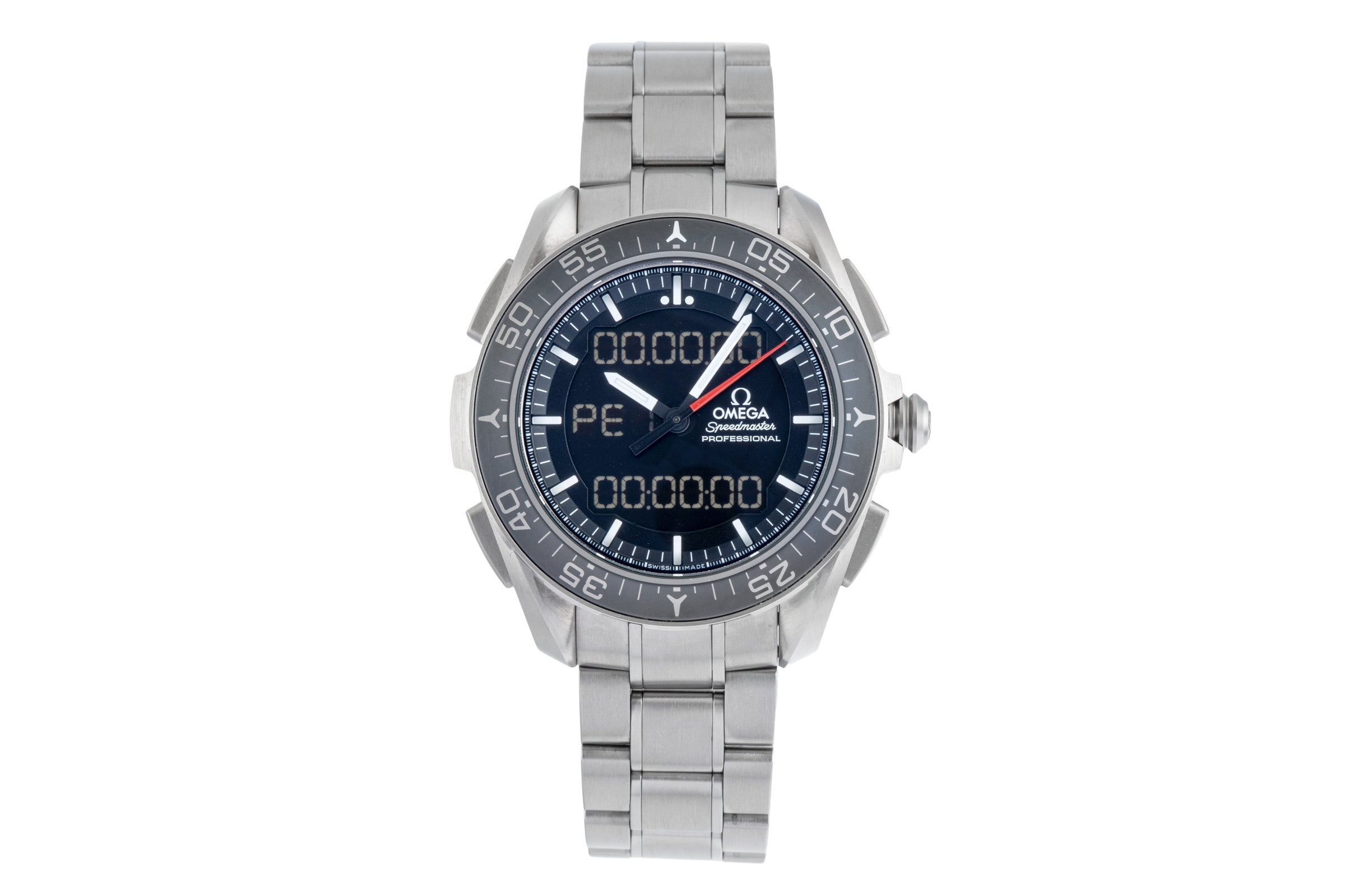 Omega Speedmaster chronograph titanium quartz Kal. 5619 Ref