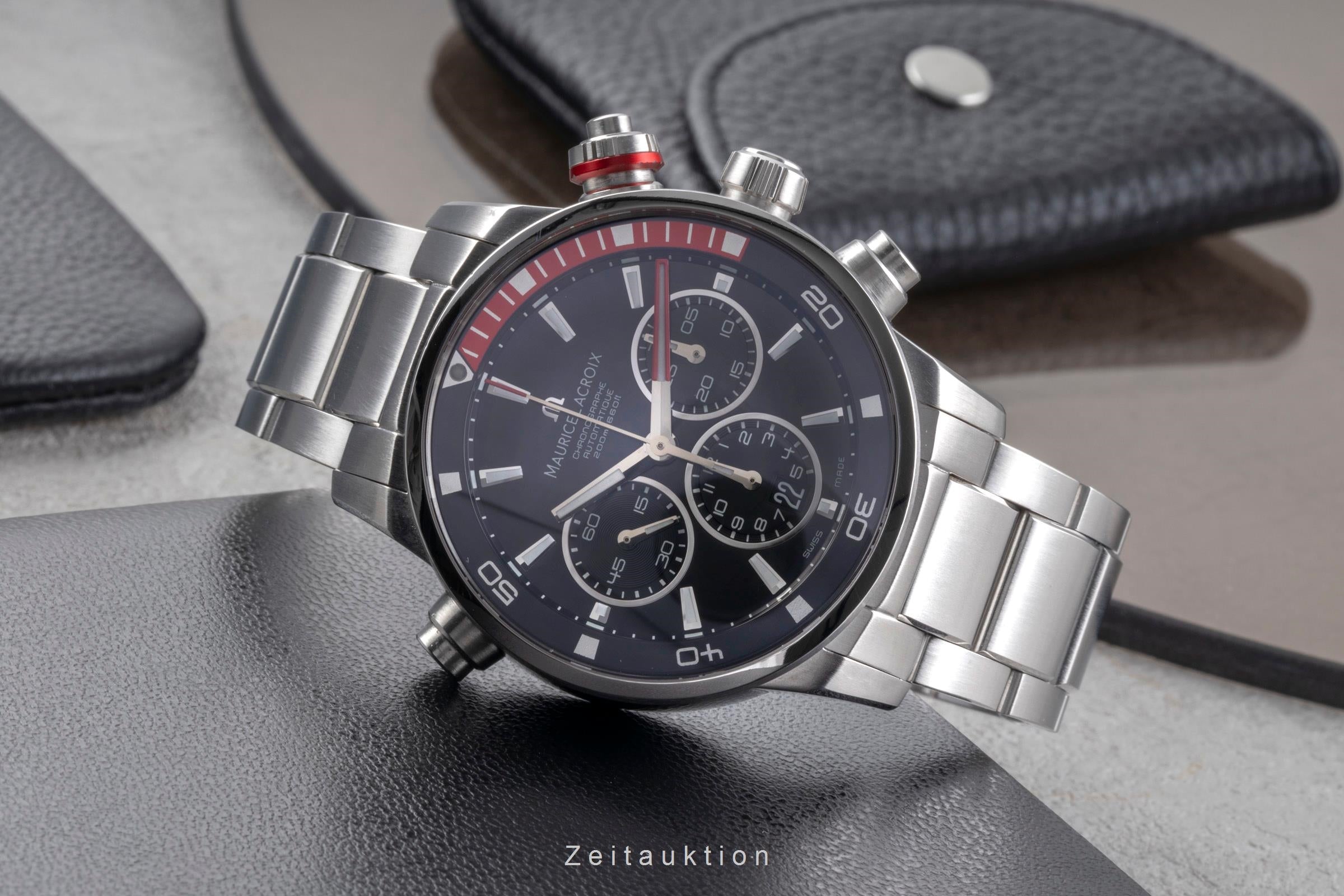 Maurice Lacroix Pontos cronógrafo acero automático reloj para caballeros PT 6018-SS002-330-1  [2505302]