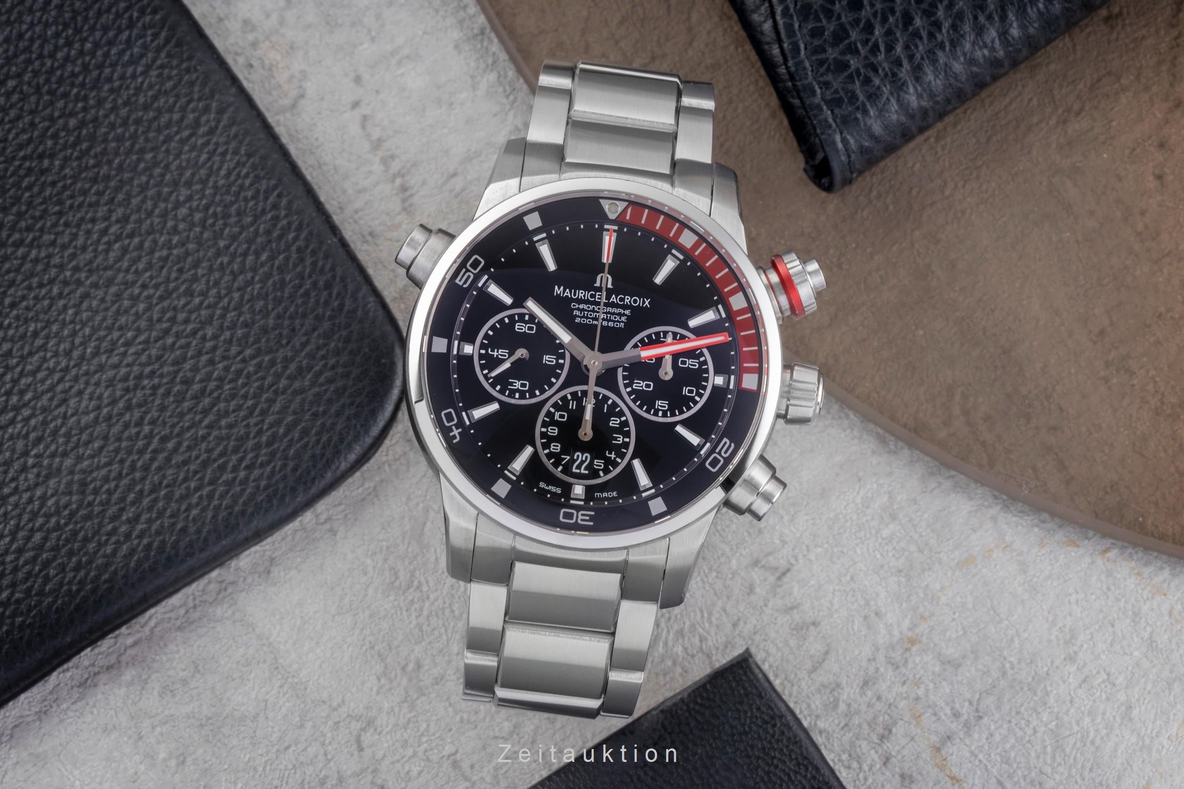 Maurice Lacroix Pontos cronógrafo acero automático reloj para caballeros PT 6018-SS002-330-1  [2505302]