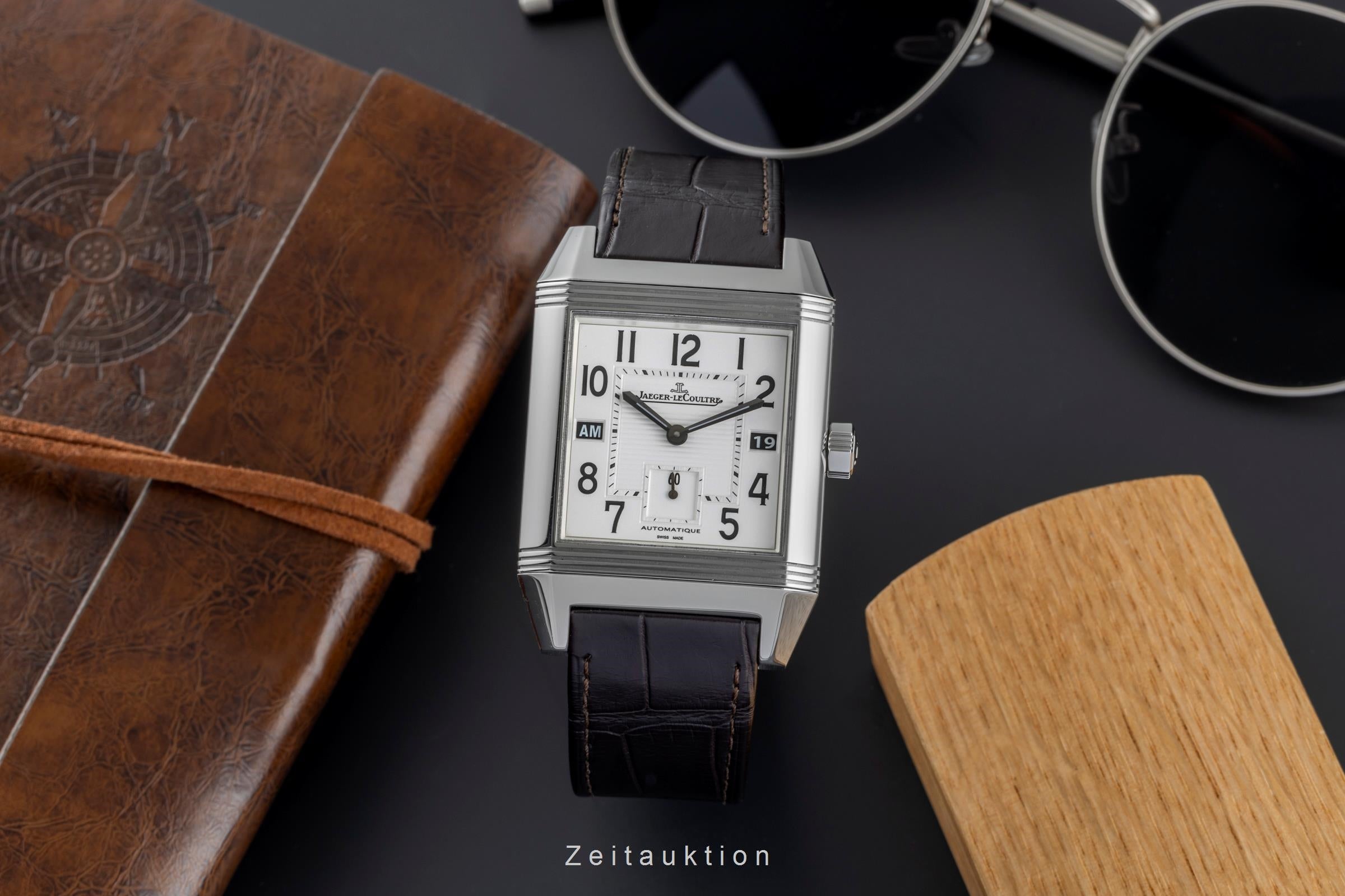 Jaeger LeCoultre Reverso acero automático reloj para caballeros Q7008420, 230.8.77  [2505303]