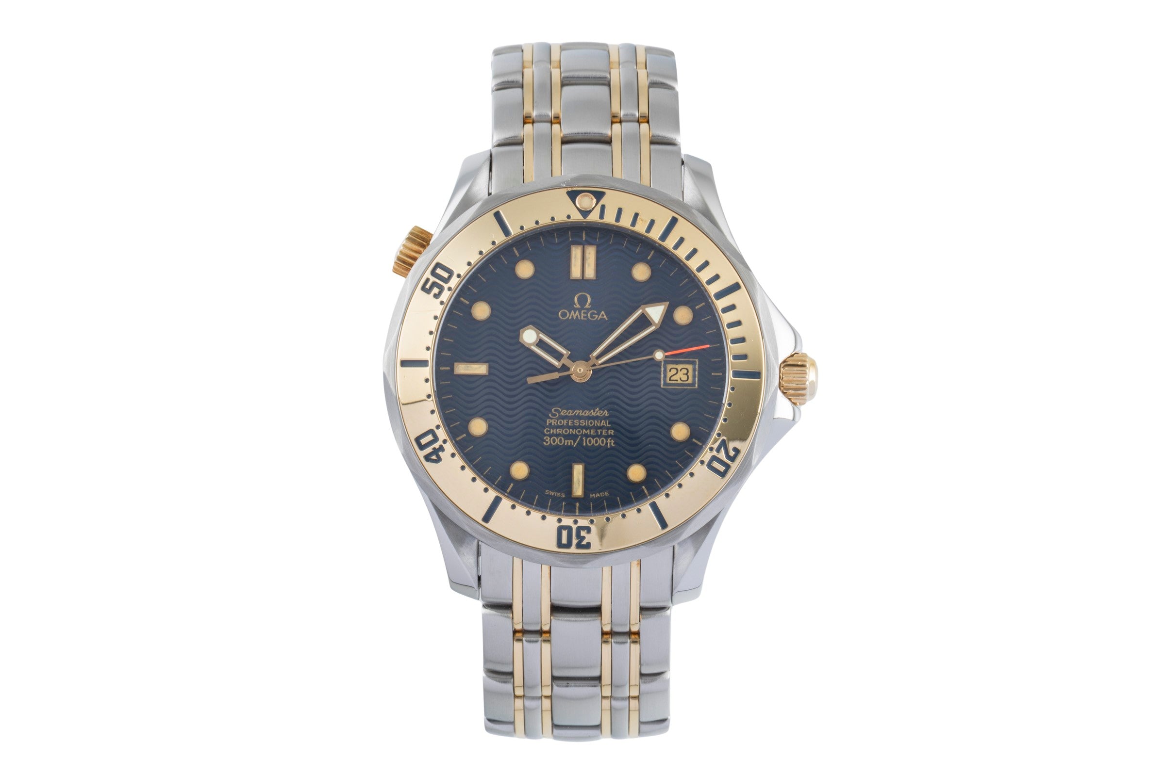 Omega Seamaster acier / or  automatique montre pour hommes 2432.80.00, 168.1503 LP: 13800EUR  [2505305]