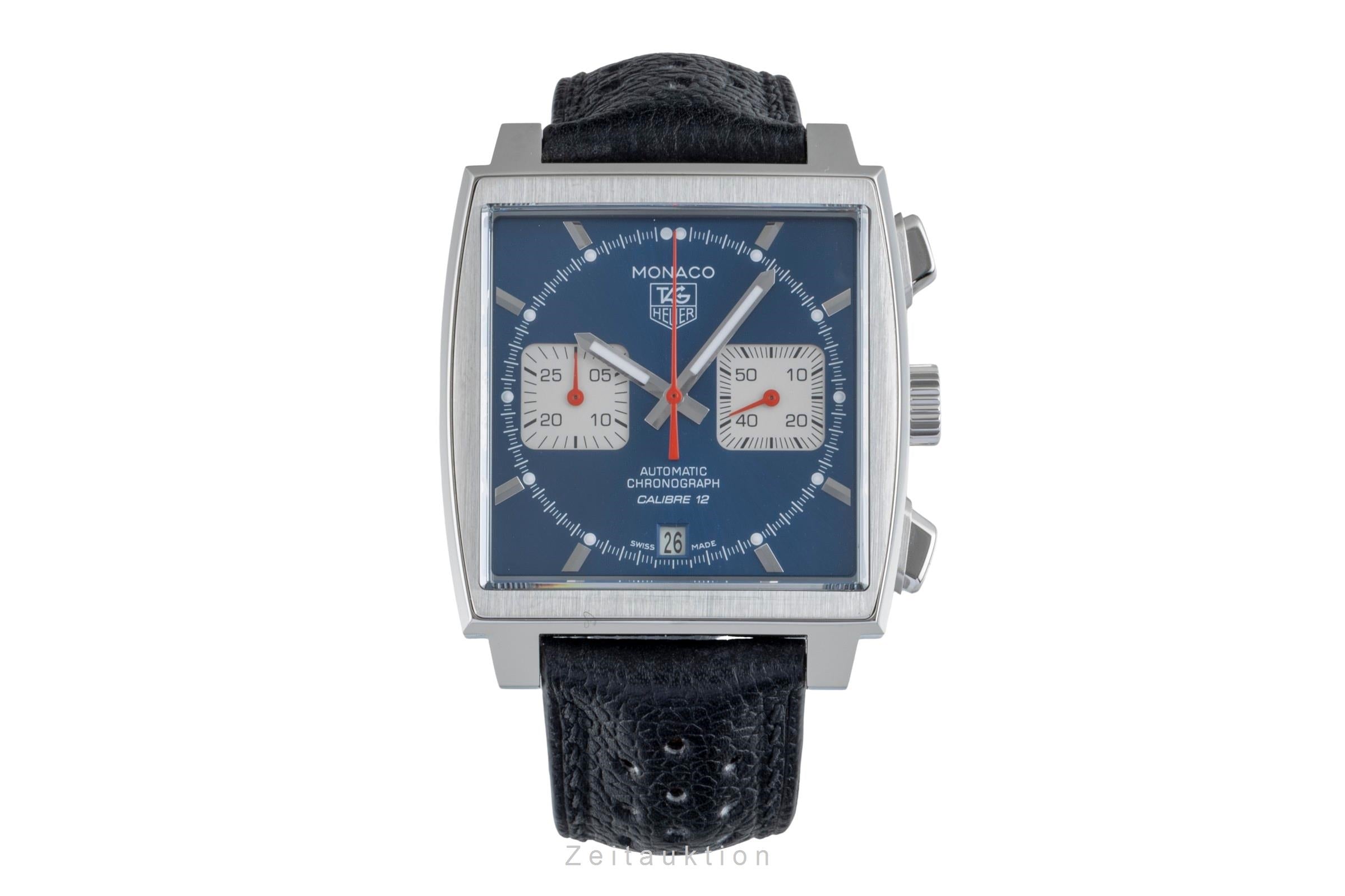 Tag Heuer Monaco chronographe acier automatique montre pour hommes CAW2111.FC6183 LP: 7900EUR  [2505316]
