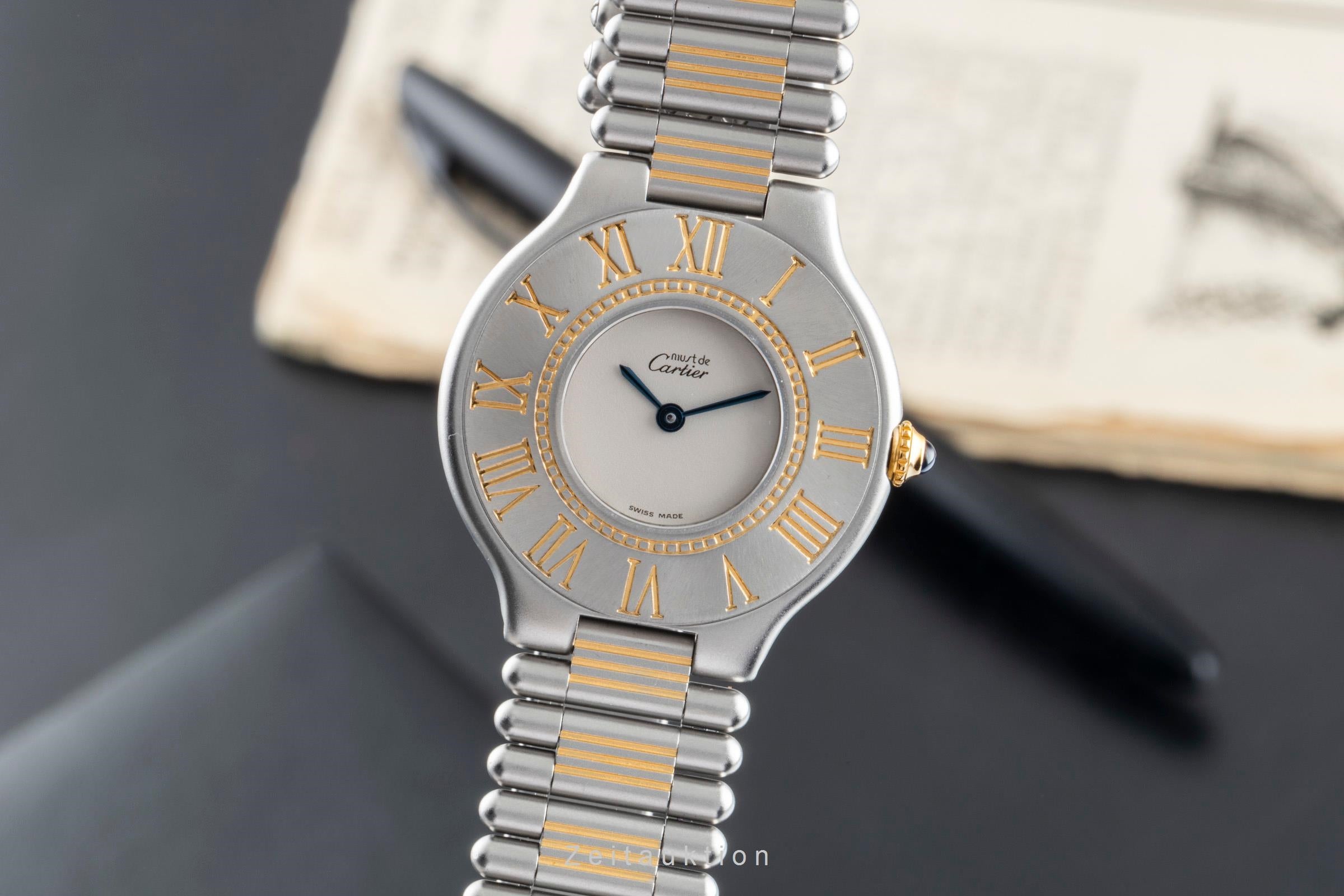 Cartier Must De Cartier 21 acciaio dorato quarzo 690 Ref