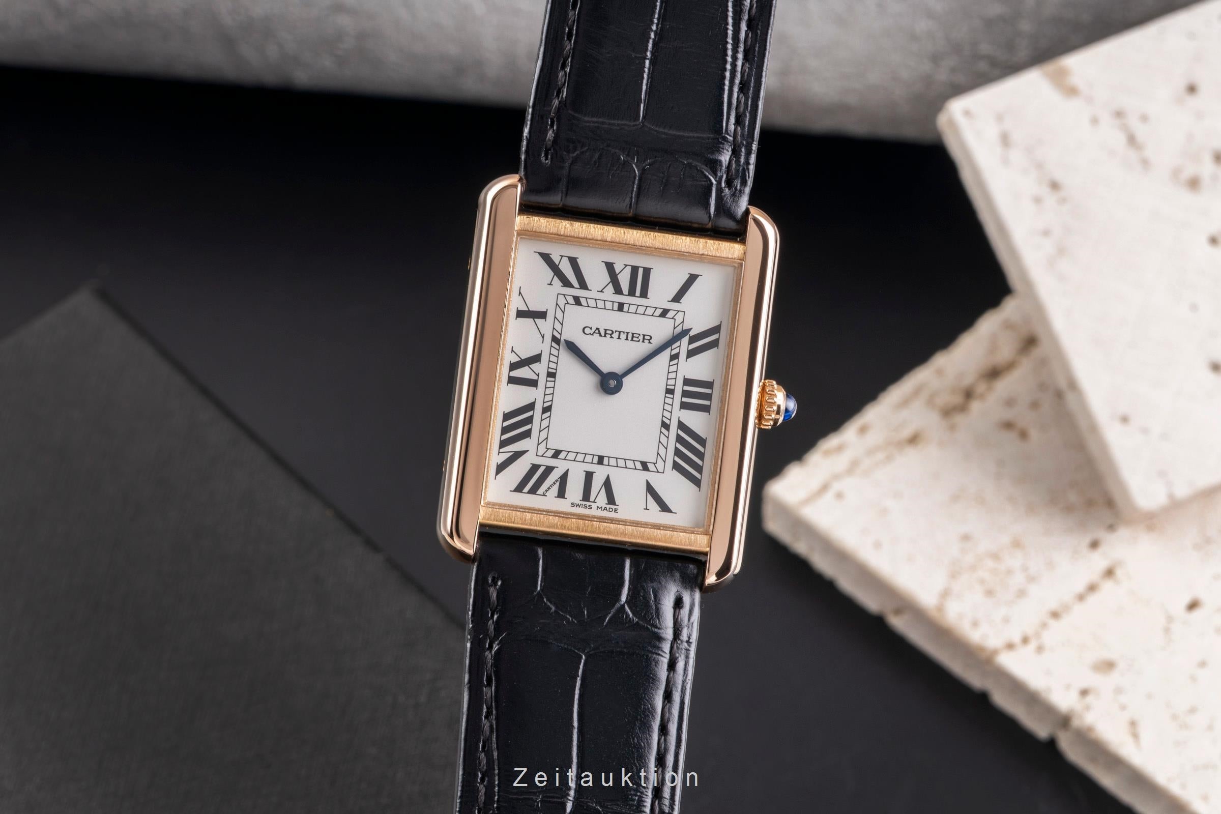 Cartier Tank Solo LM 18k (0,750) Roségold Quarz Herrenuhr Ref. W5200025 [2505322]