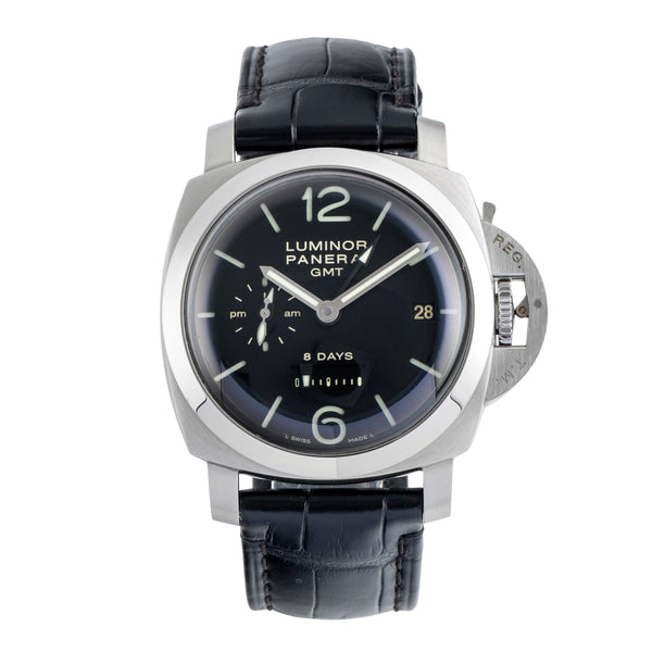 Panerai Luminor 1950 8 Days GMT Stahl Handaufzug Herrenuhr Ref. PAM00233 B&P [2505325]