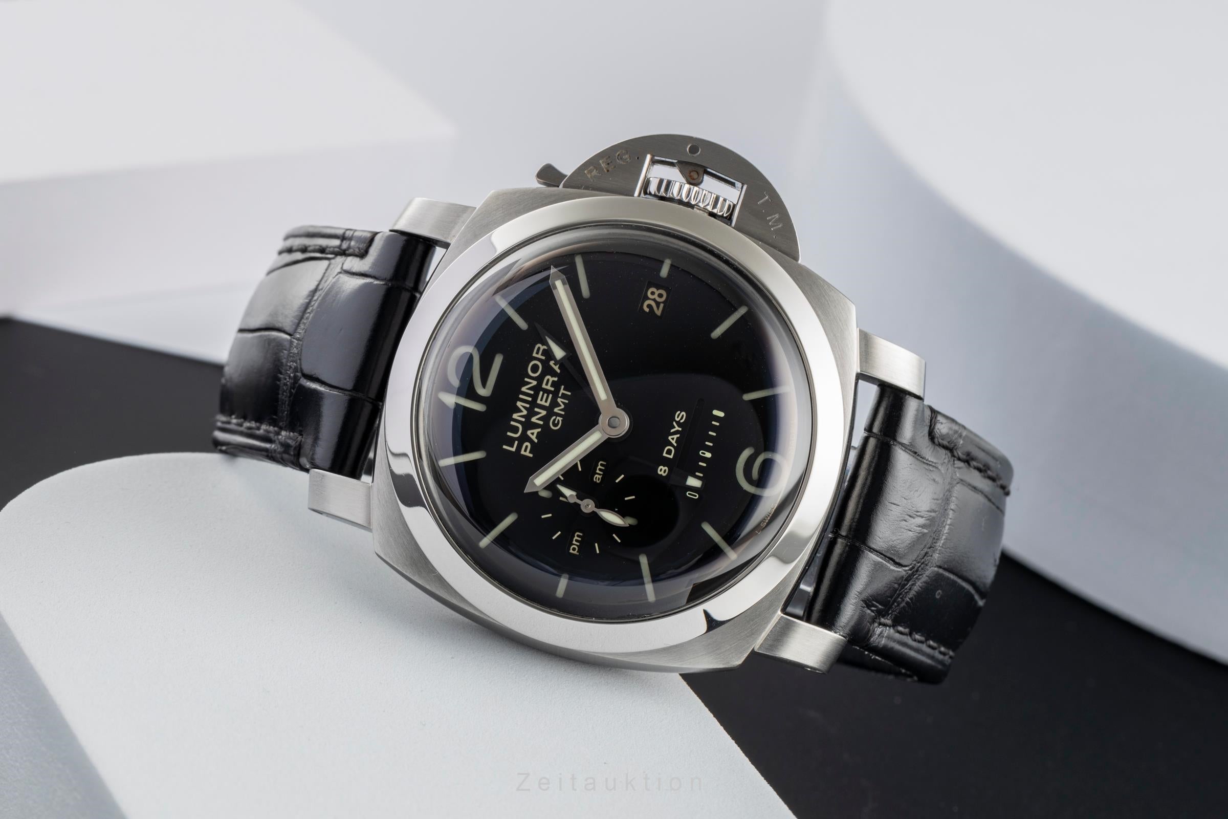 Panerai Luminor 1950 8 Days GMT Stahl Handaufzug Herrenuhr Ref. PAM00233 B&P [2505325]