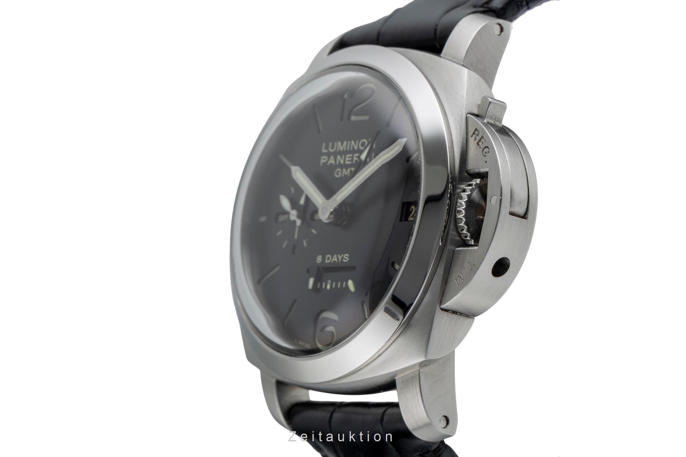 Panerai Luminor 1950 8 Days GMT Stahl Handaufzug Herrenuhr Ref. PAM00233 B&P [2505325]