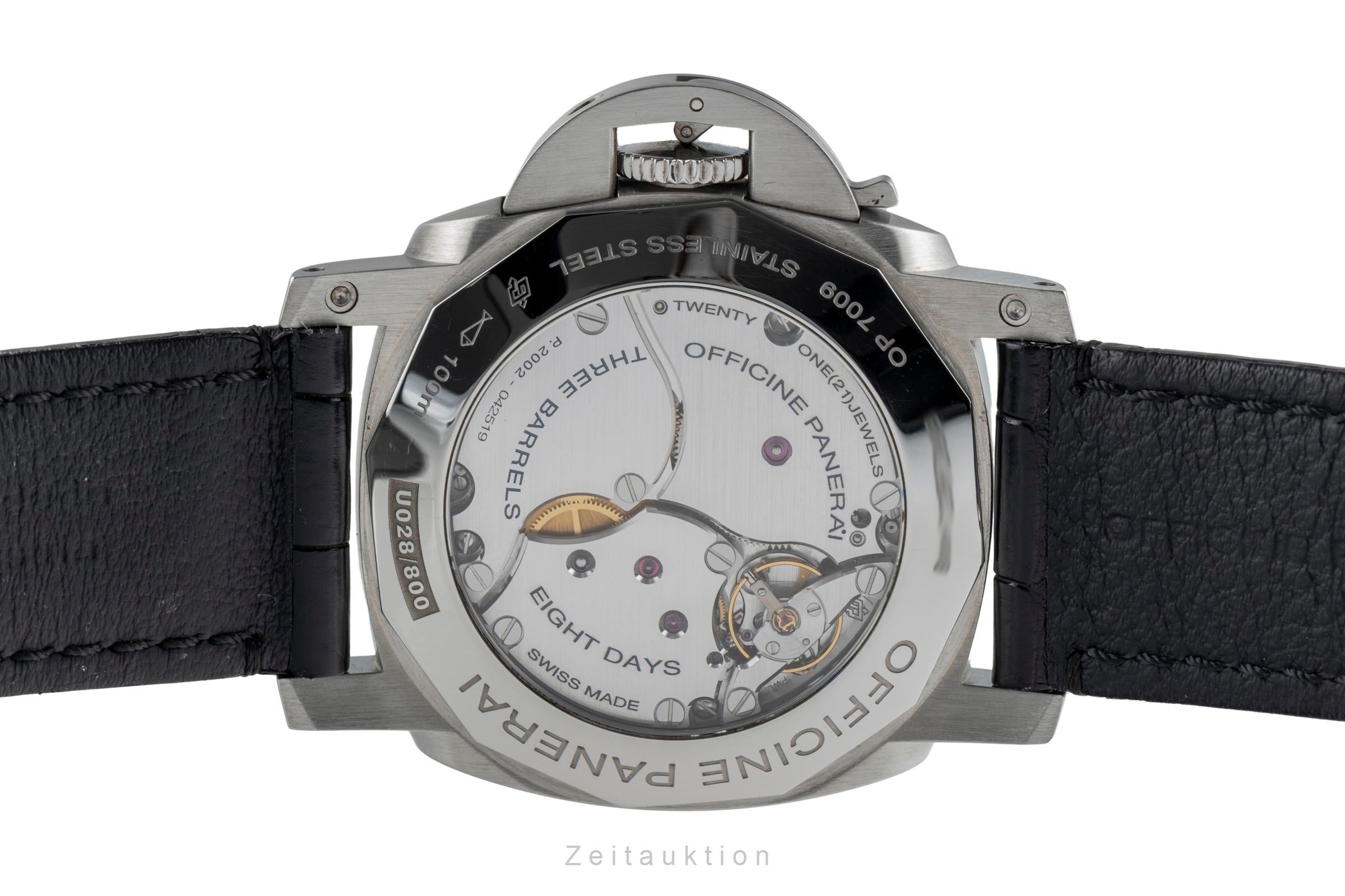 Panerai Luminor 1950 8 Days GMT Stahl Handaufzug Herrenuhr Ref. PAM00233 B&P [2505325]
