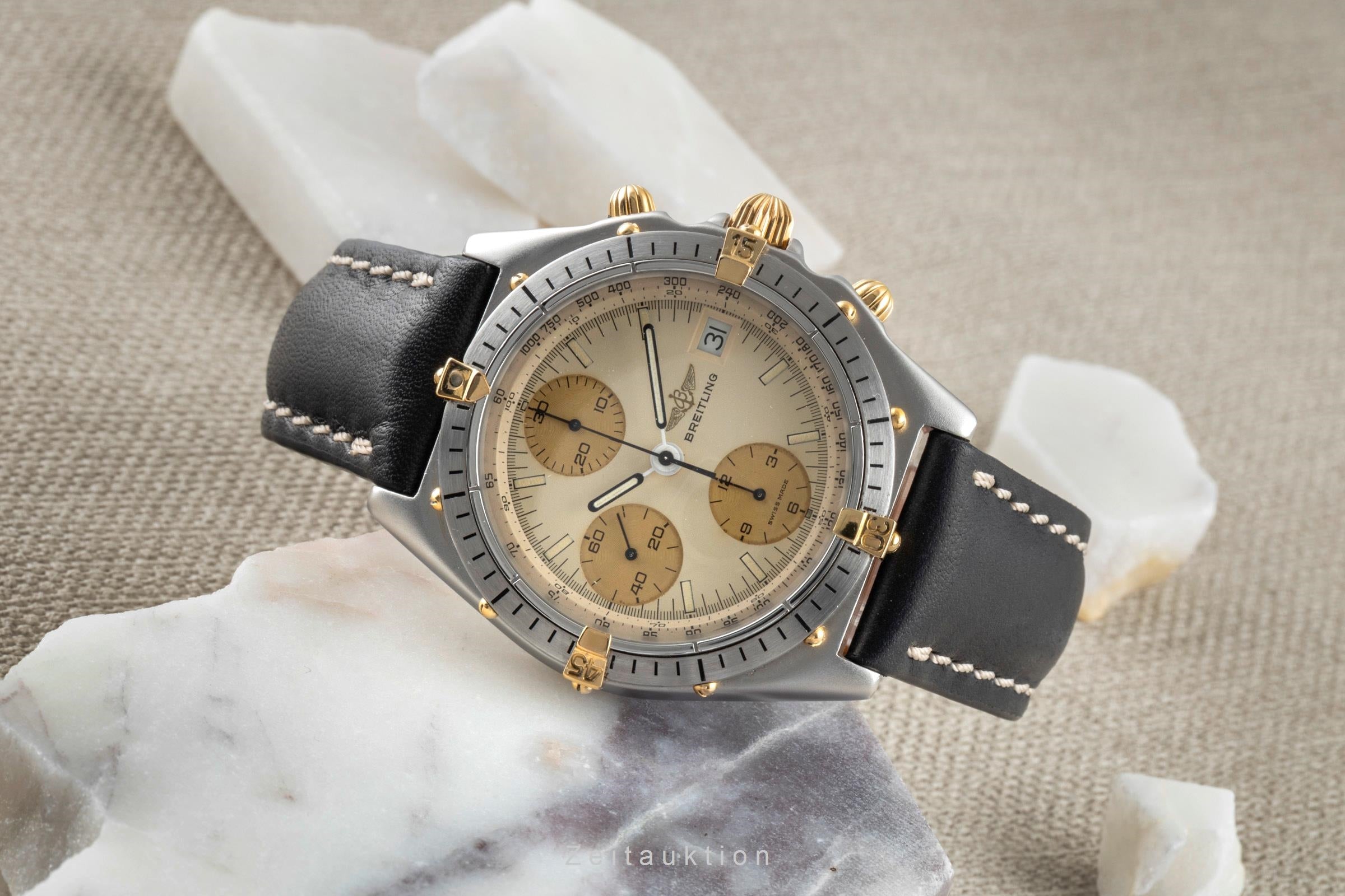 Breitling Chronomat chronographe acier / doré automatique montre pour hommes 81950  [2505332]