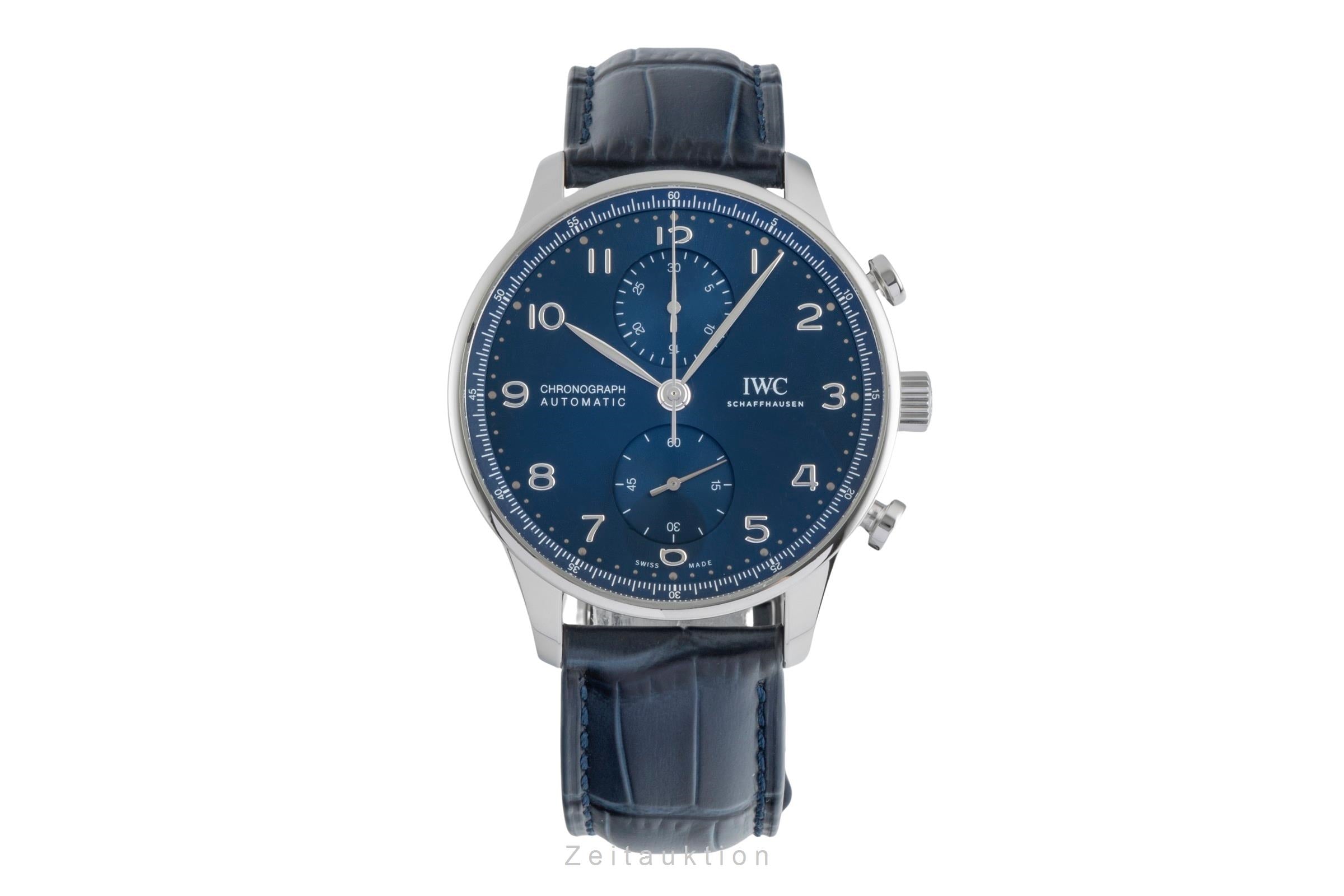 IWC Portugieser chronograph steel automatic men's watch IW371606 LP: 9100EUR  [2505336]