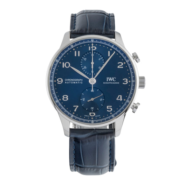 IWC Portugieser chronograph steel automatic men's watch IW371606 LP: 9100EUR  [2505336]