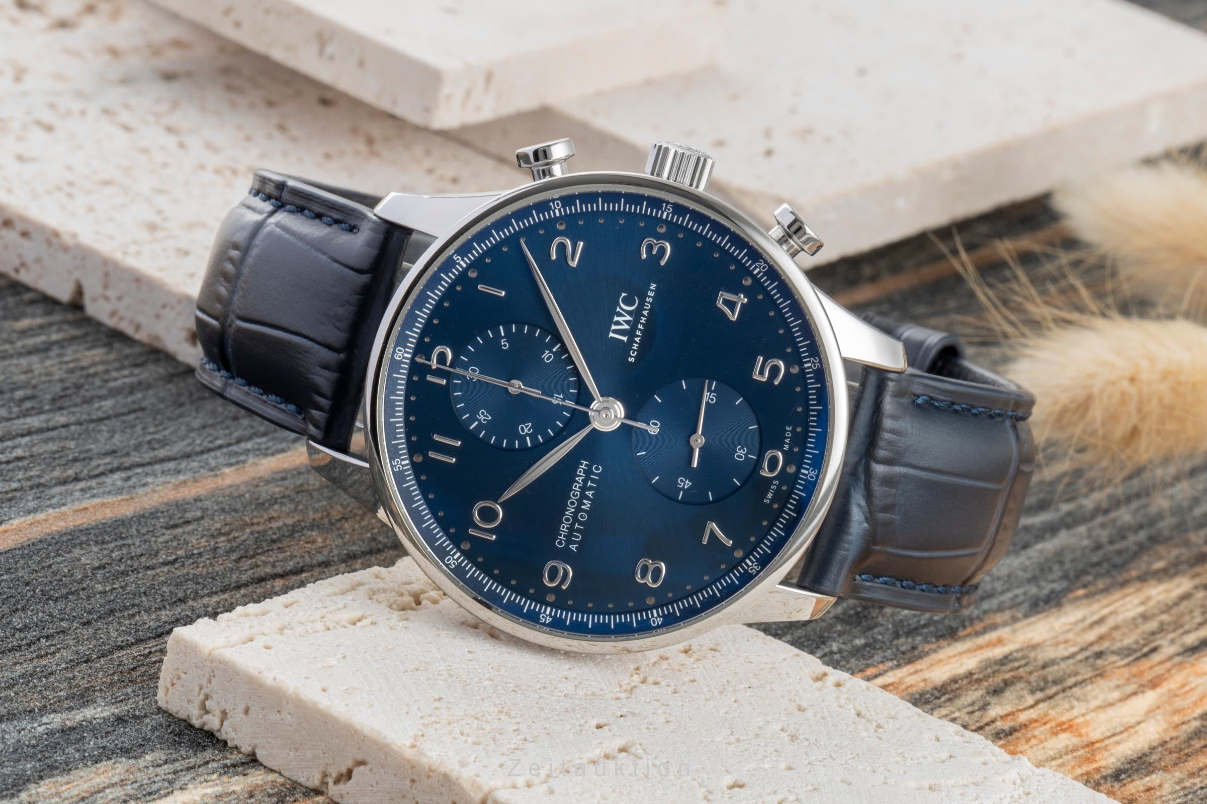 IWC Portugieser chronograph steel automatic men's watch IW371606 LP: 9100EUR  [2505336]