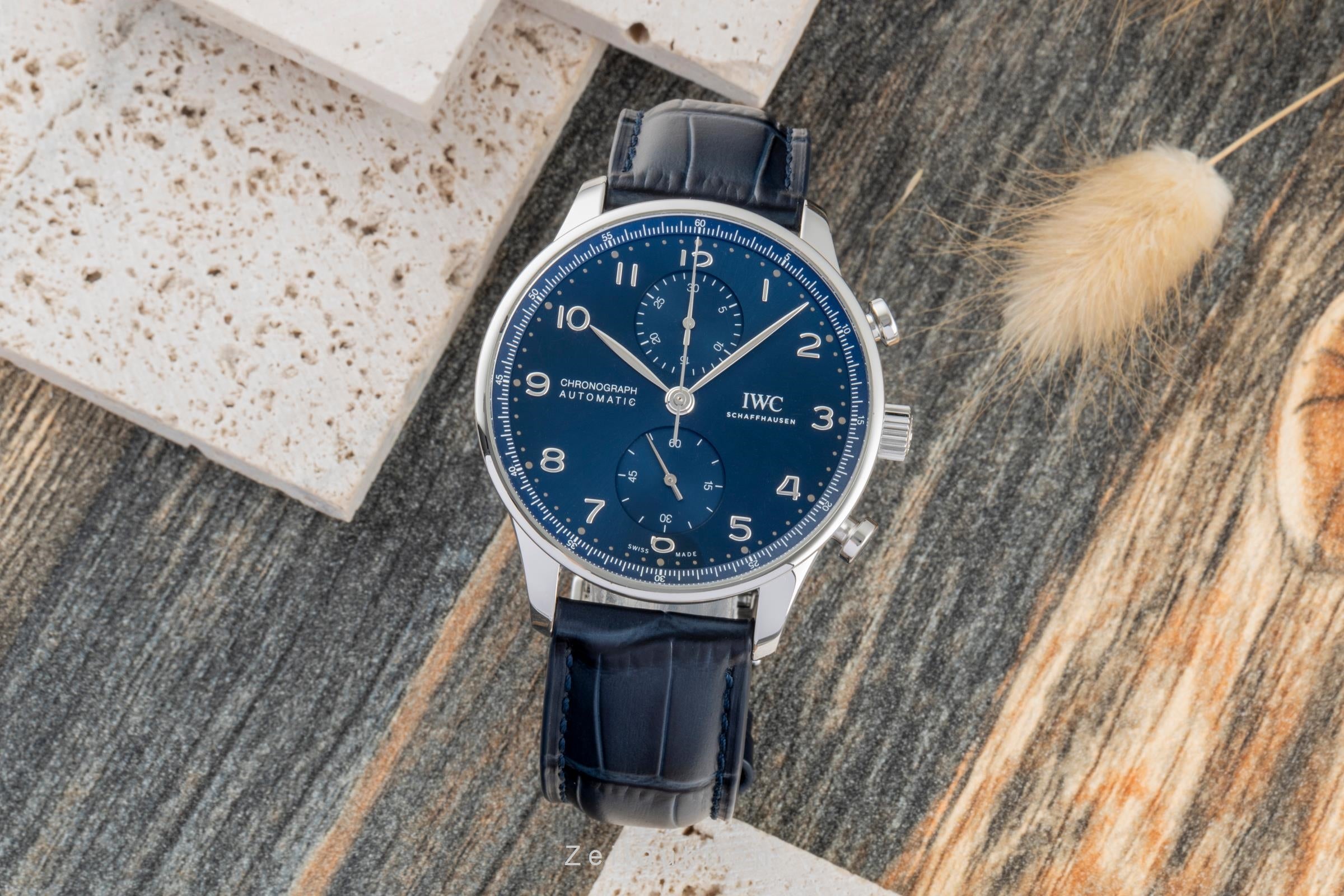 IWC Portugieser chronograph steel automatic men's watch IW371606 LP: 9100EUR  [2505336]
