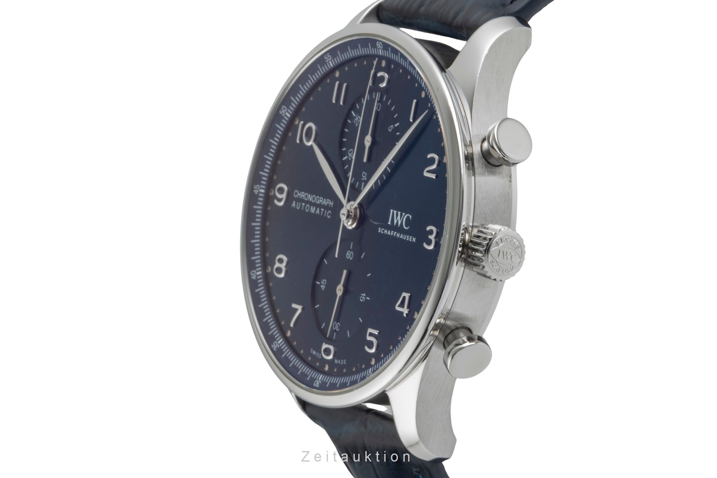 IWC Portugieser chronograph steel automatic men's watch IW371606 LP: 9100EUR  [2505336]