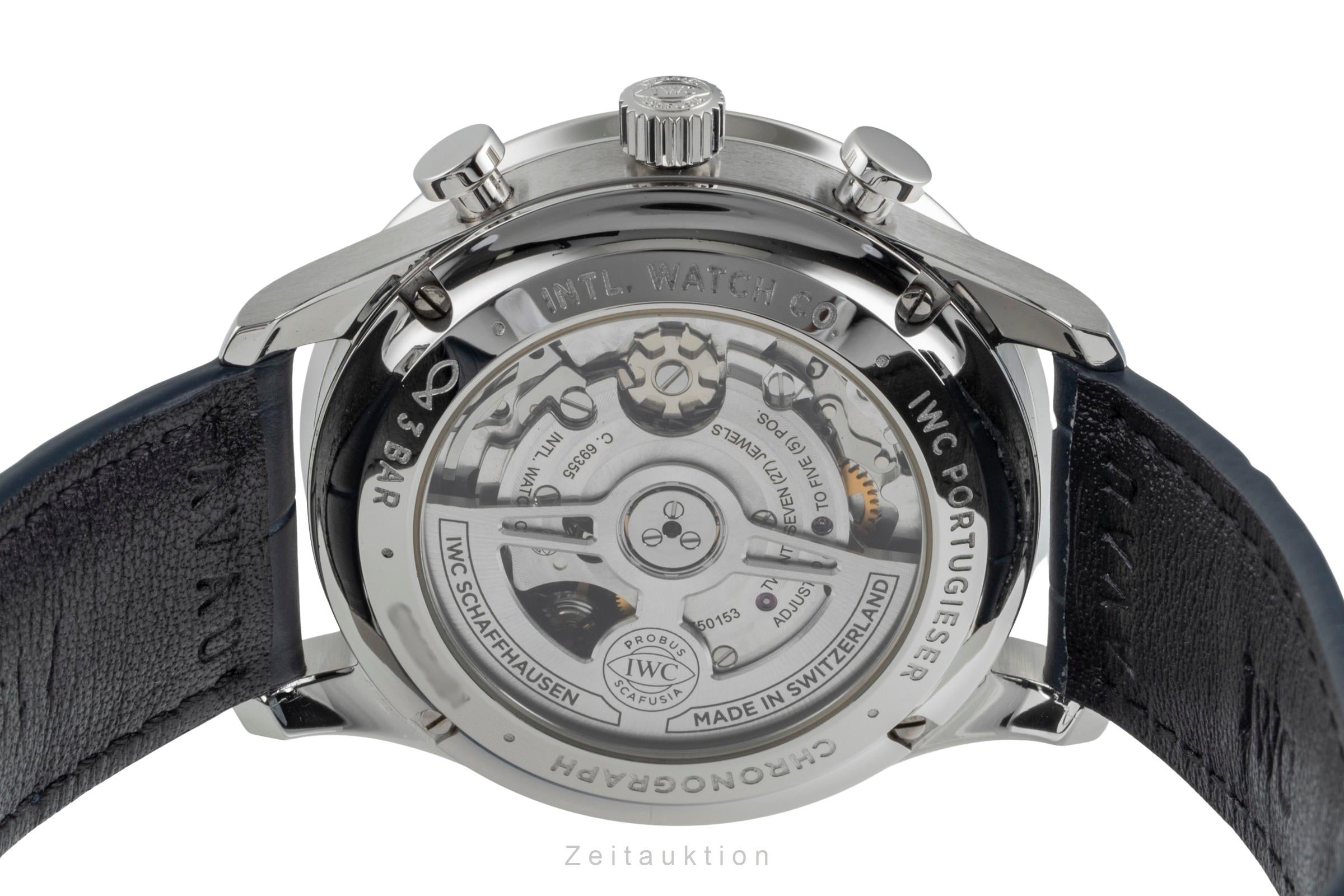 IWC Portugieser chronograph steel automatic men's watch IW371606 LP: 9100EUR  [2505336]