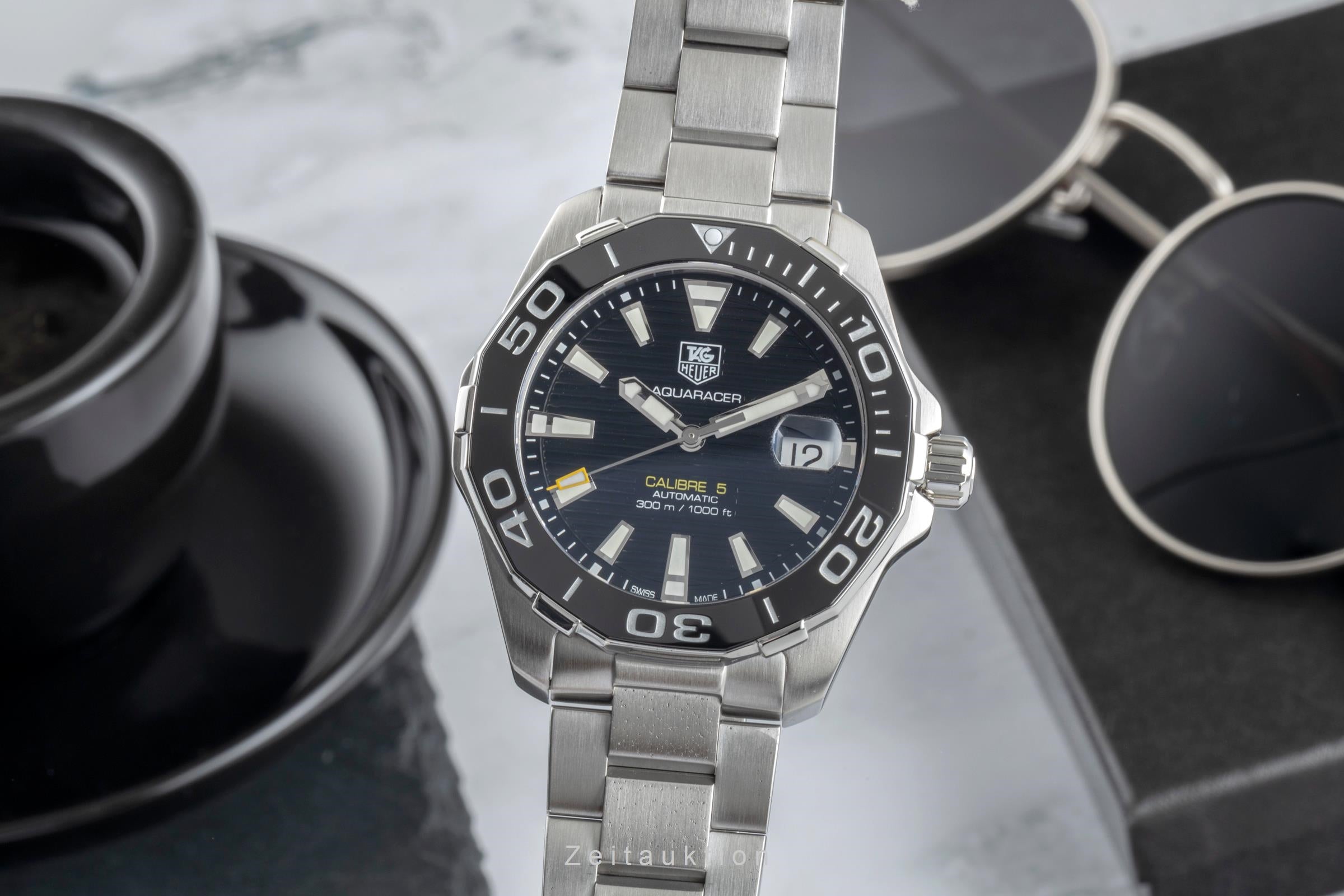 Tag Heuer Aquaracer steel automatic Kal. Calibre 5 Ref. WAY211A-1