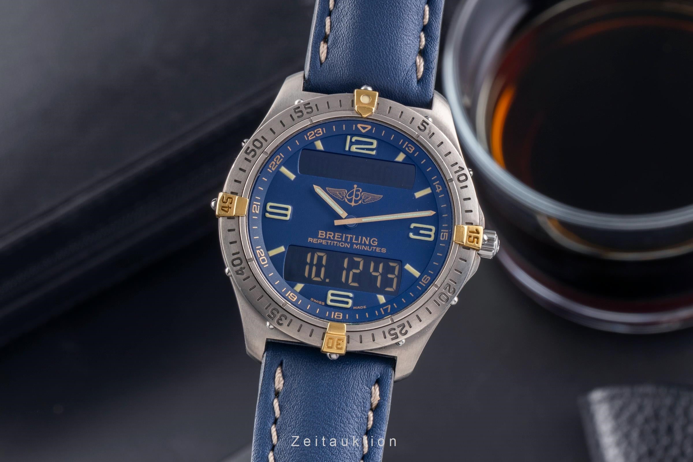 Breitling Aerospace chronograph titanium / gold quartz Kal. B65