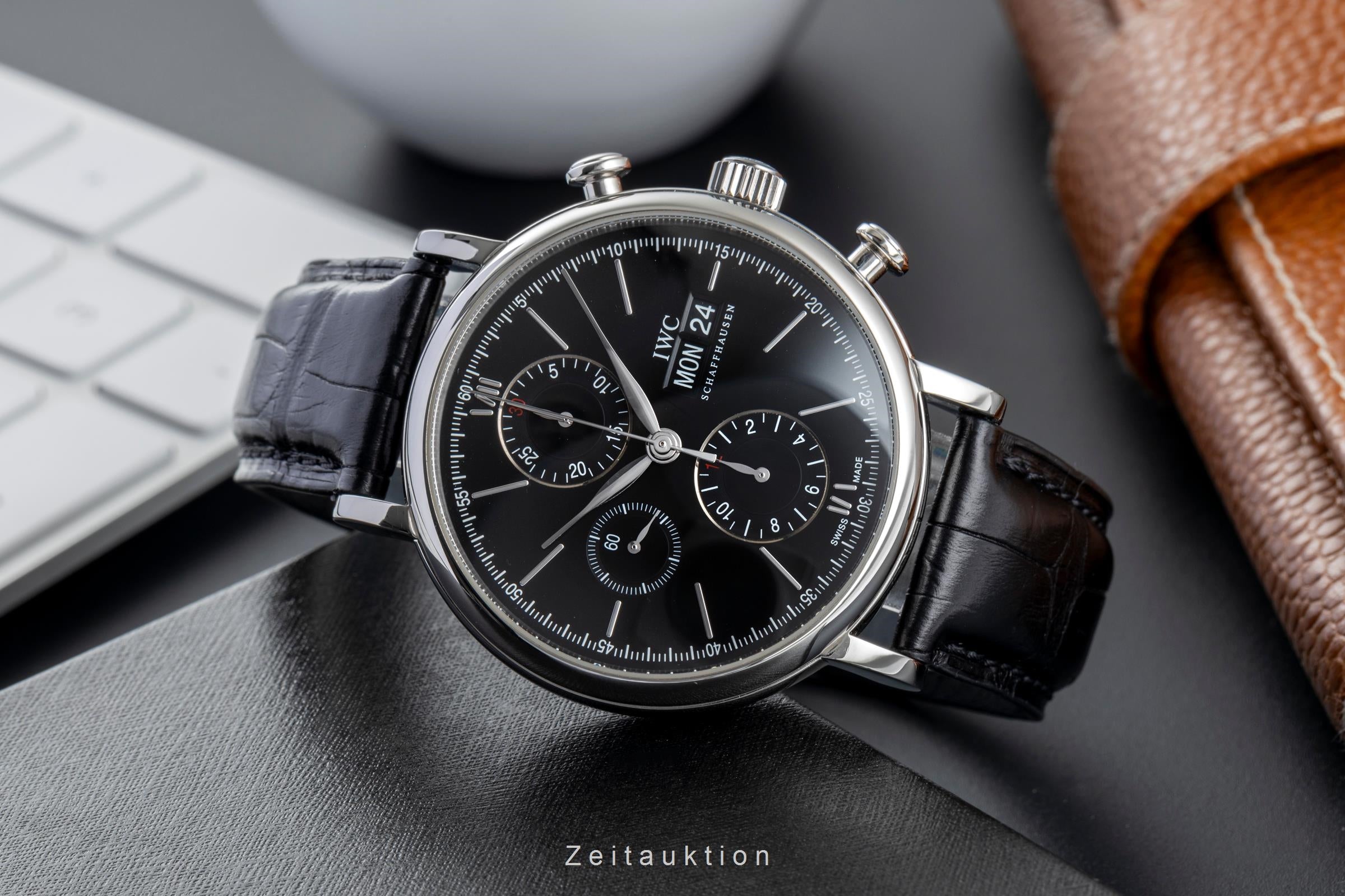 IWC Portofino cronografo acciaio automatismo orologio da uomo IW391002 LP: 7100EUR  [2505365]