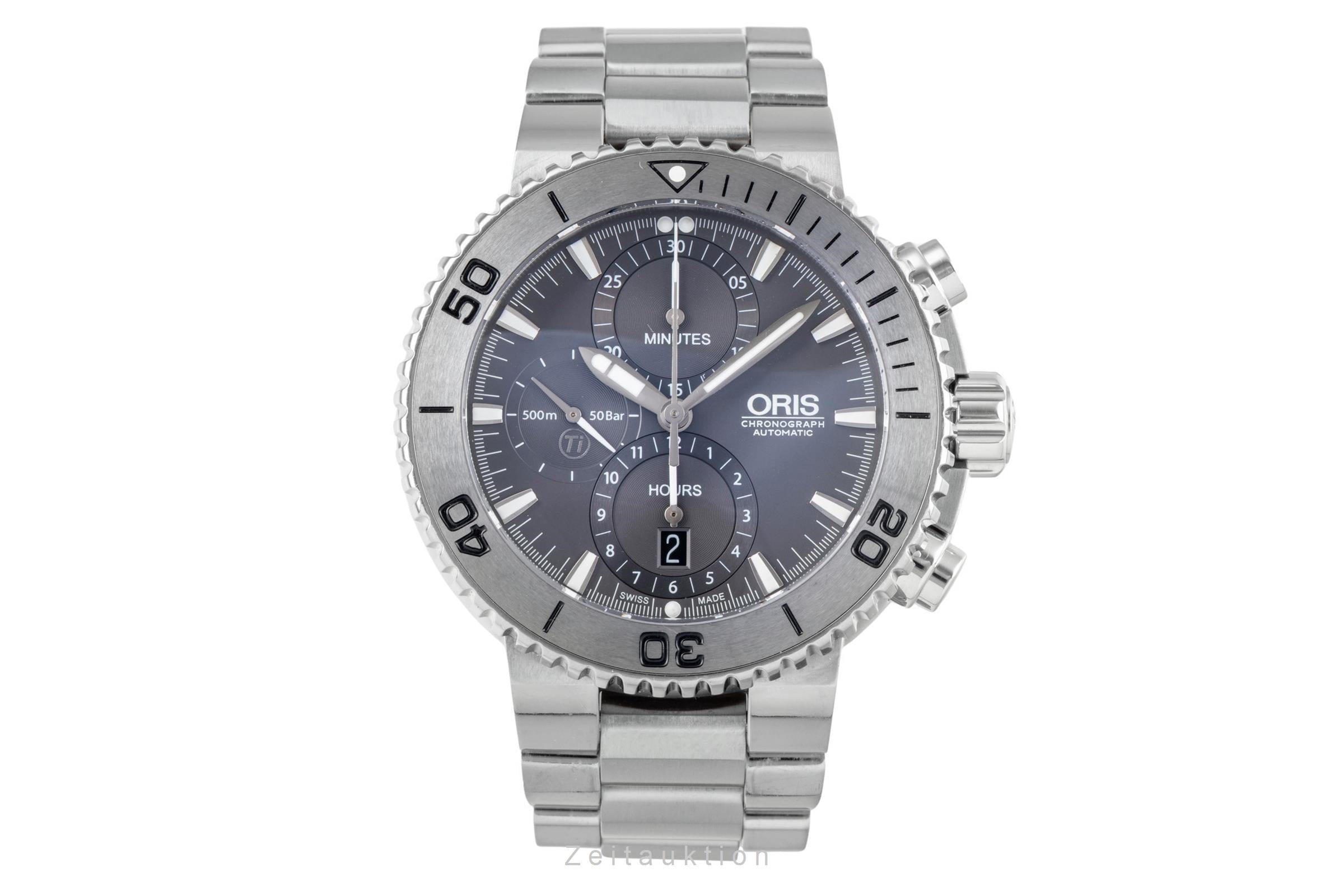 Oris Aquis Date chronograph titanium automatic Kal. 674 Ref. 01