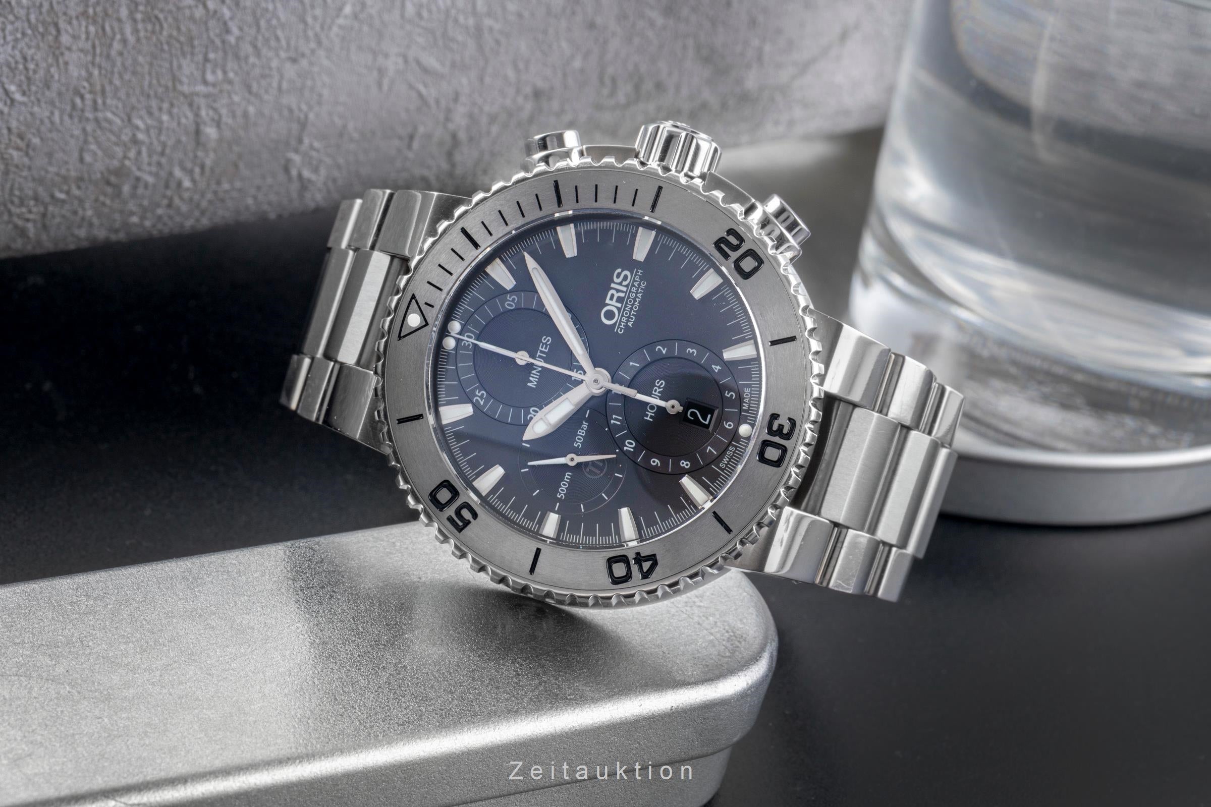 Oris Aquis Date chronograph titanium automatic Kal. 674 Ref. 01
