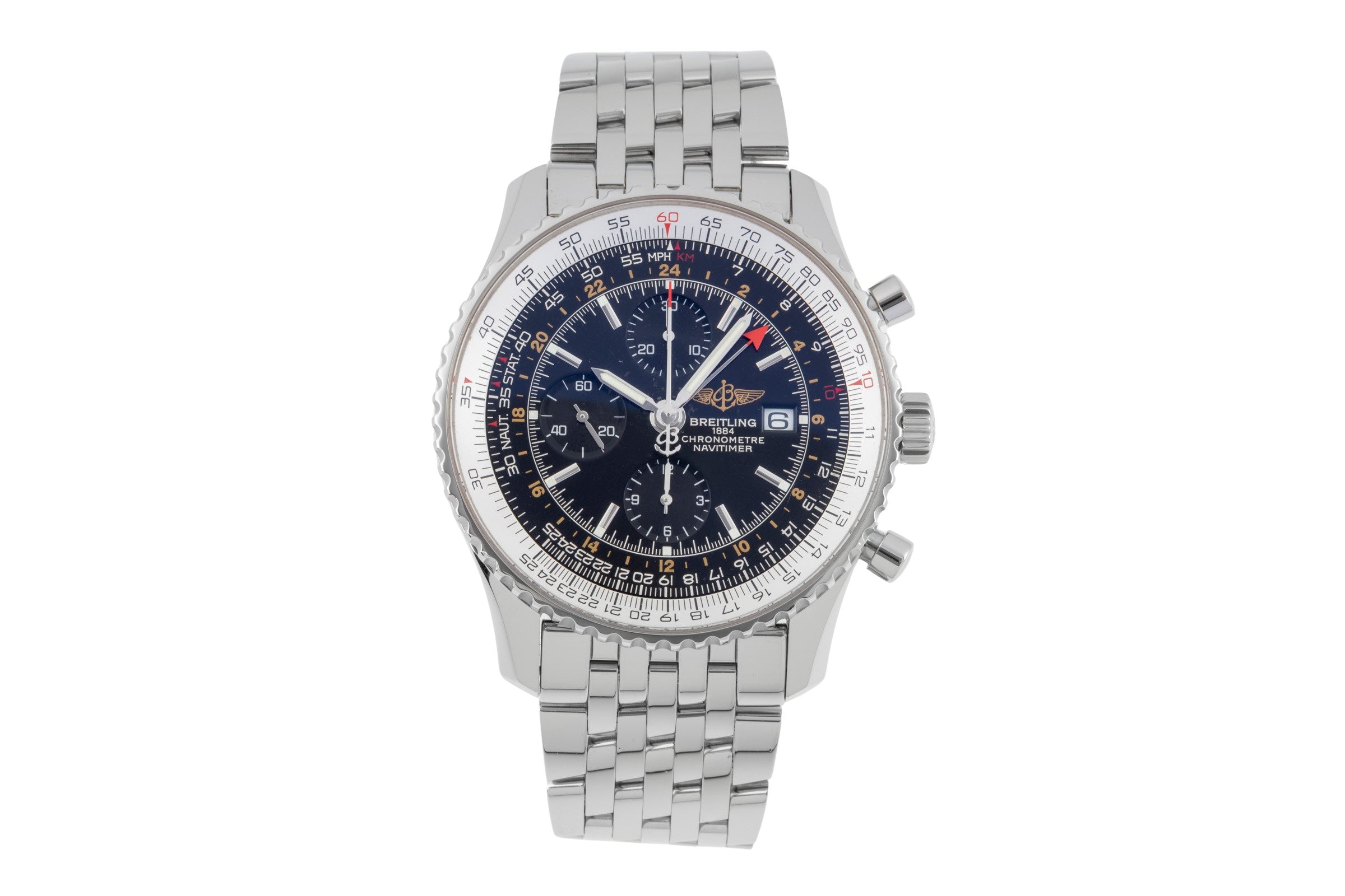 Breitling Navitimer chronograph steel automatic men's watch A24322  [2505378]