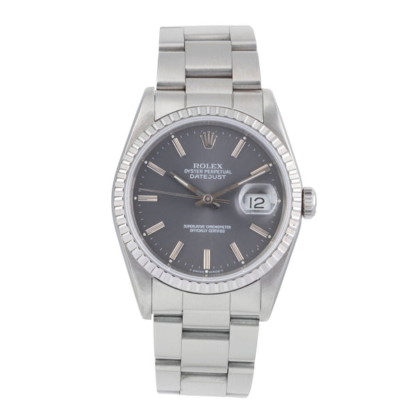 Rolex Datejust 36  Oyster Stahl Automatik Herrenuhr Ref. 16220 Klassiker  [2505384]
