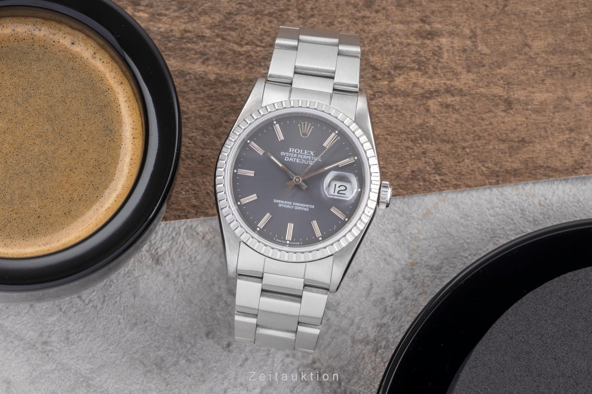 Rolex Datejust 36  Oyster Stahl Automatik Herrenuhr Ref. 16220 Klassiker  [2505384]