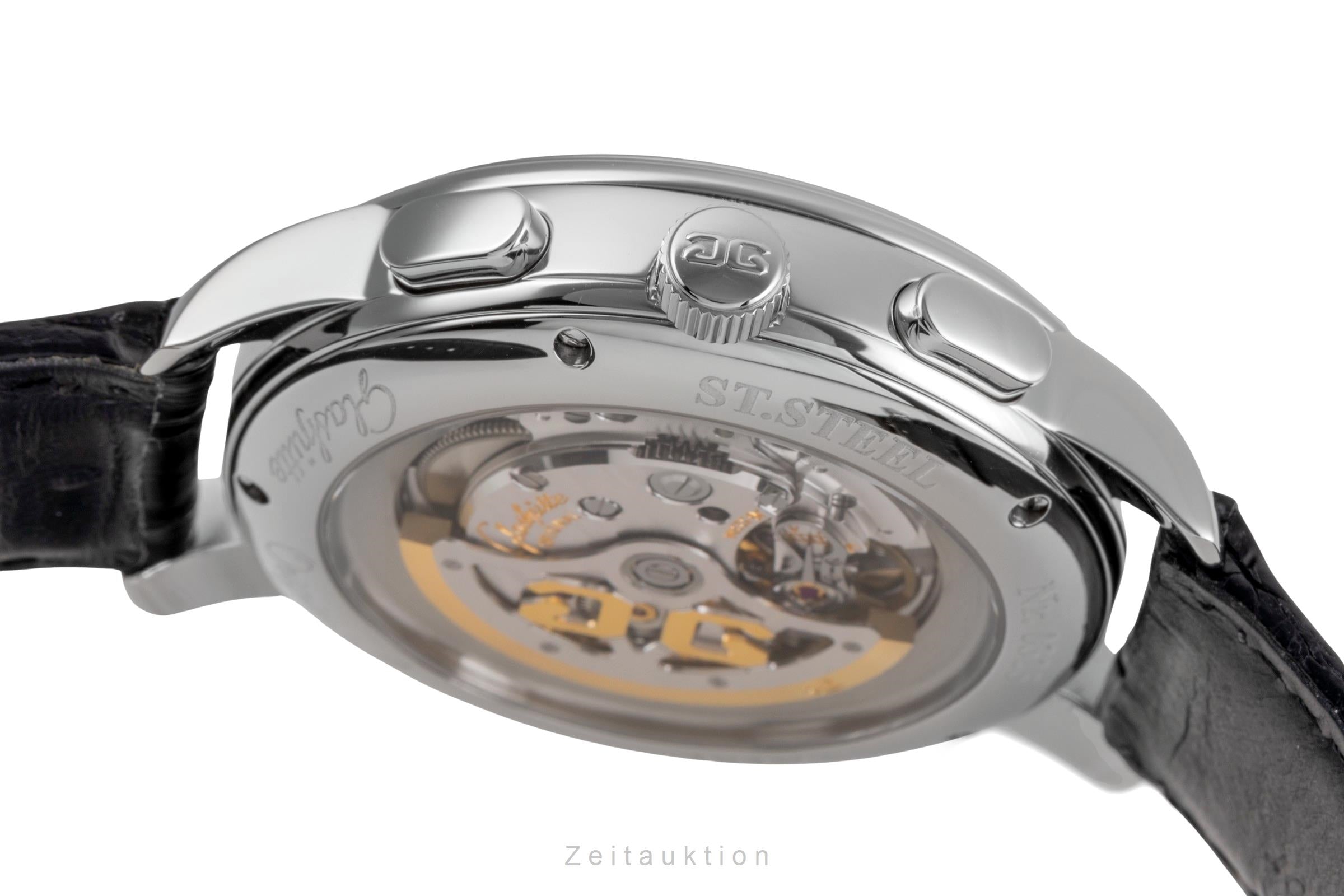 Glashütte Senator chronographe acier automatique montre pour hommes 1-39-34-20-42-04  [2505388]