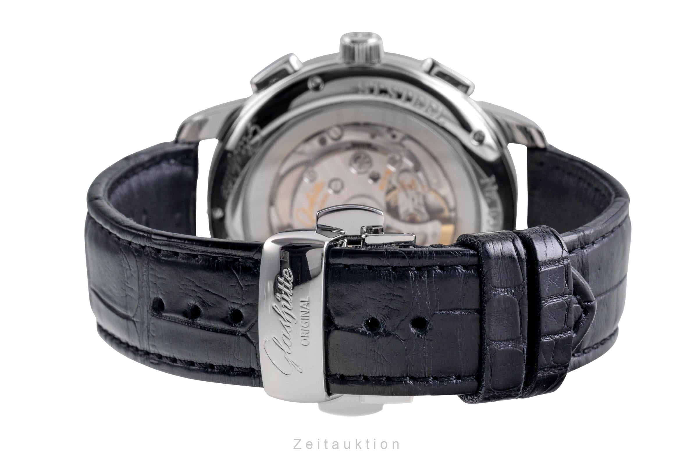 Glashütte Senator chronographe acier automatique montre pour hommes 1-39-34-20-42-04  [2505388]