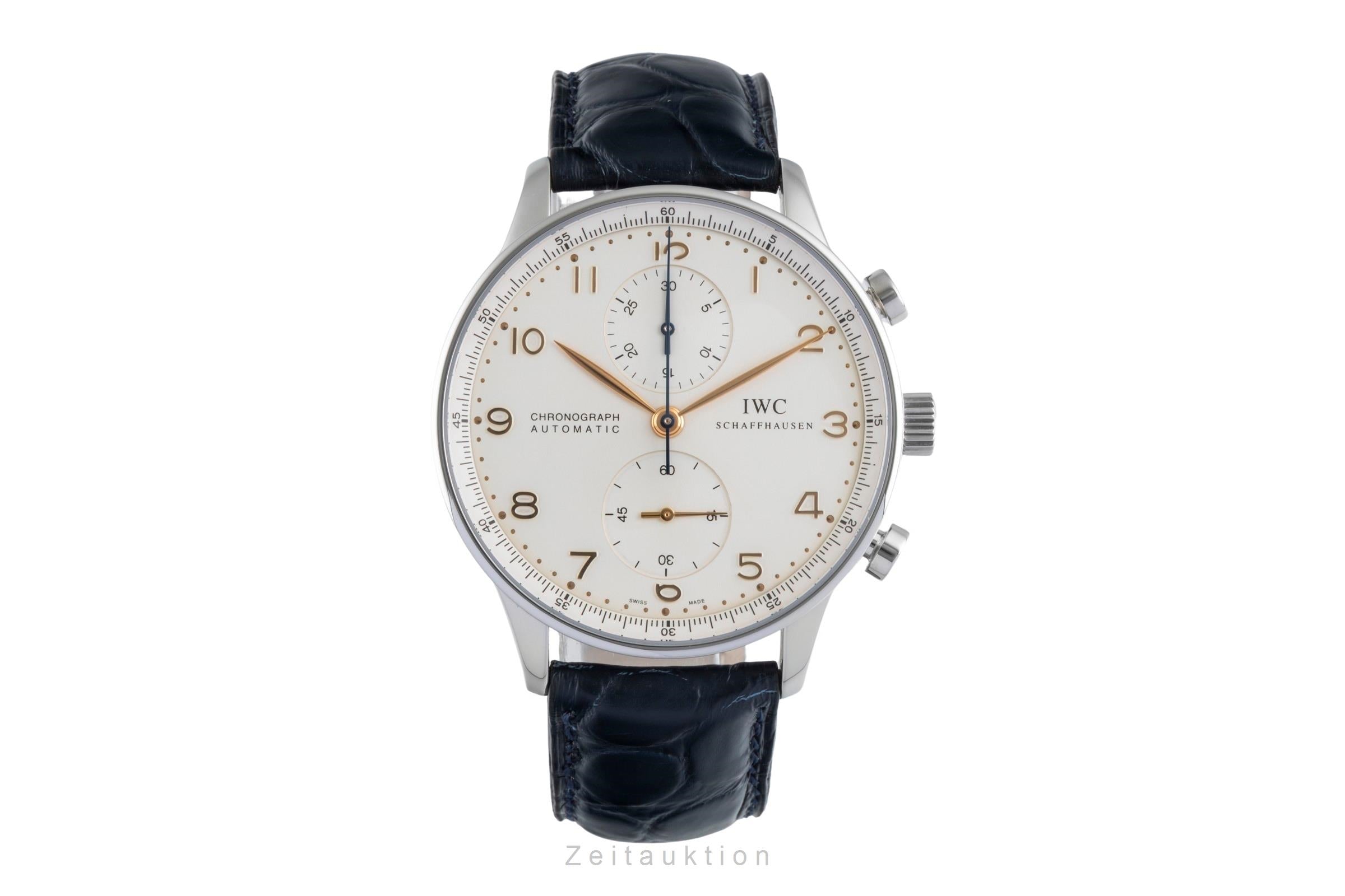 IWC Portugieser chronograph steel automatic men's watch IW371401 LP: 9100EUR  [2505392]