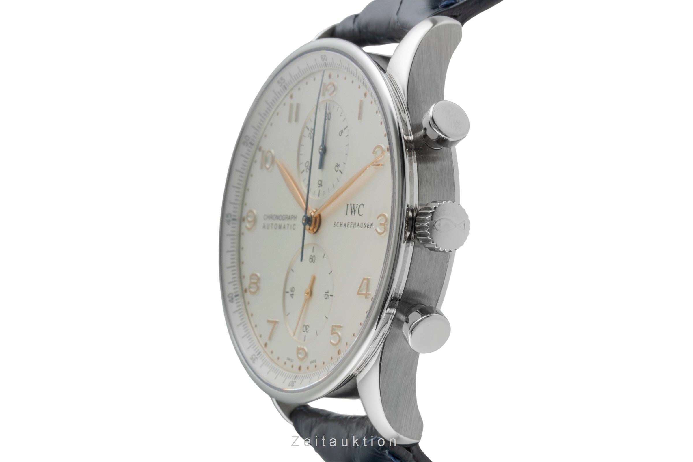 IWC Portugieser chronograph steel automatic men's watch IW371401 LP: 9100EUR  [2505392]