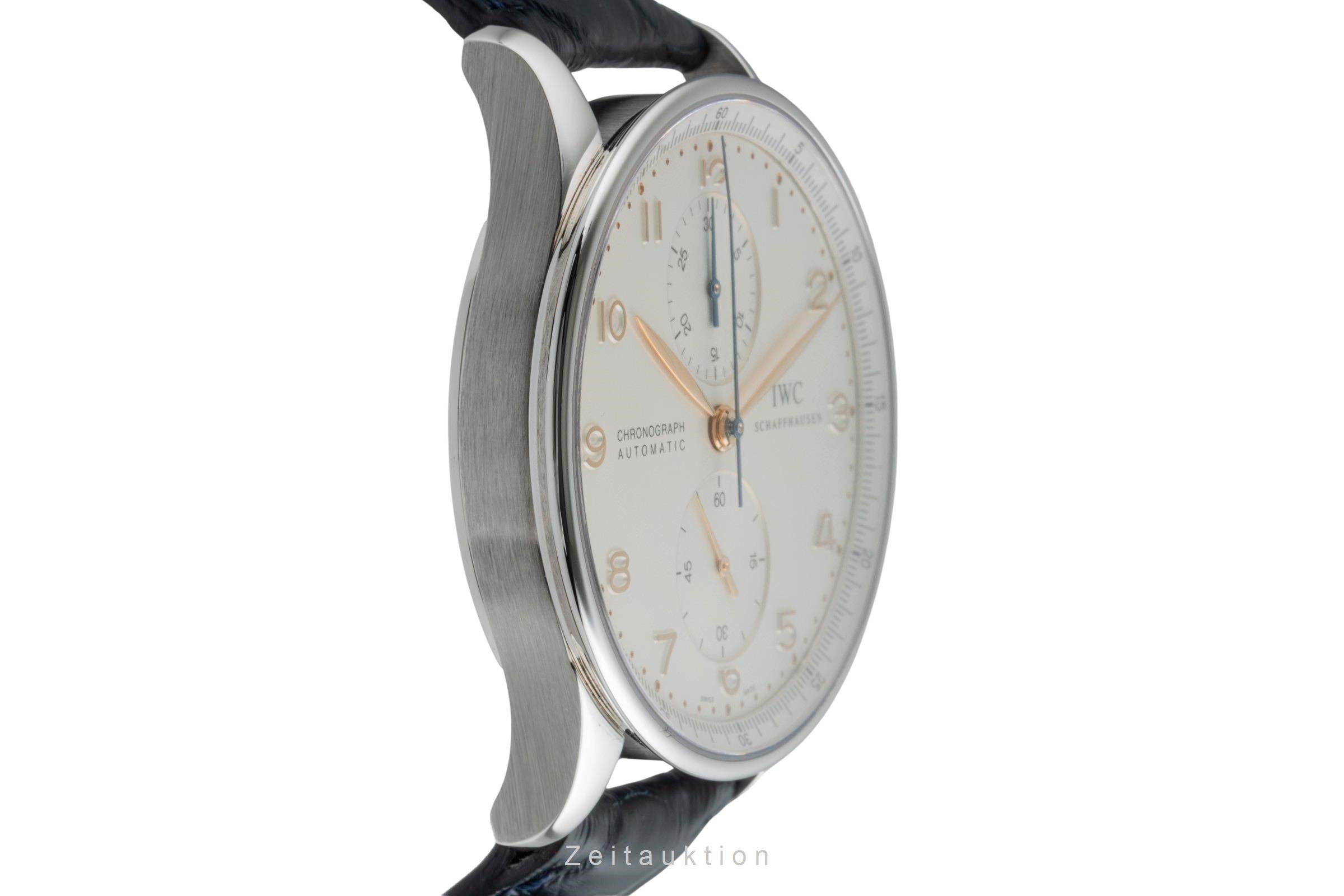 IWC Portugieser chronograph steel automatic men's watch IW371401 LP: 9100EUR  [2505392]