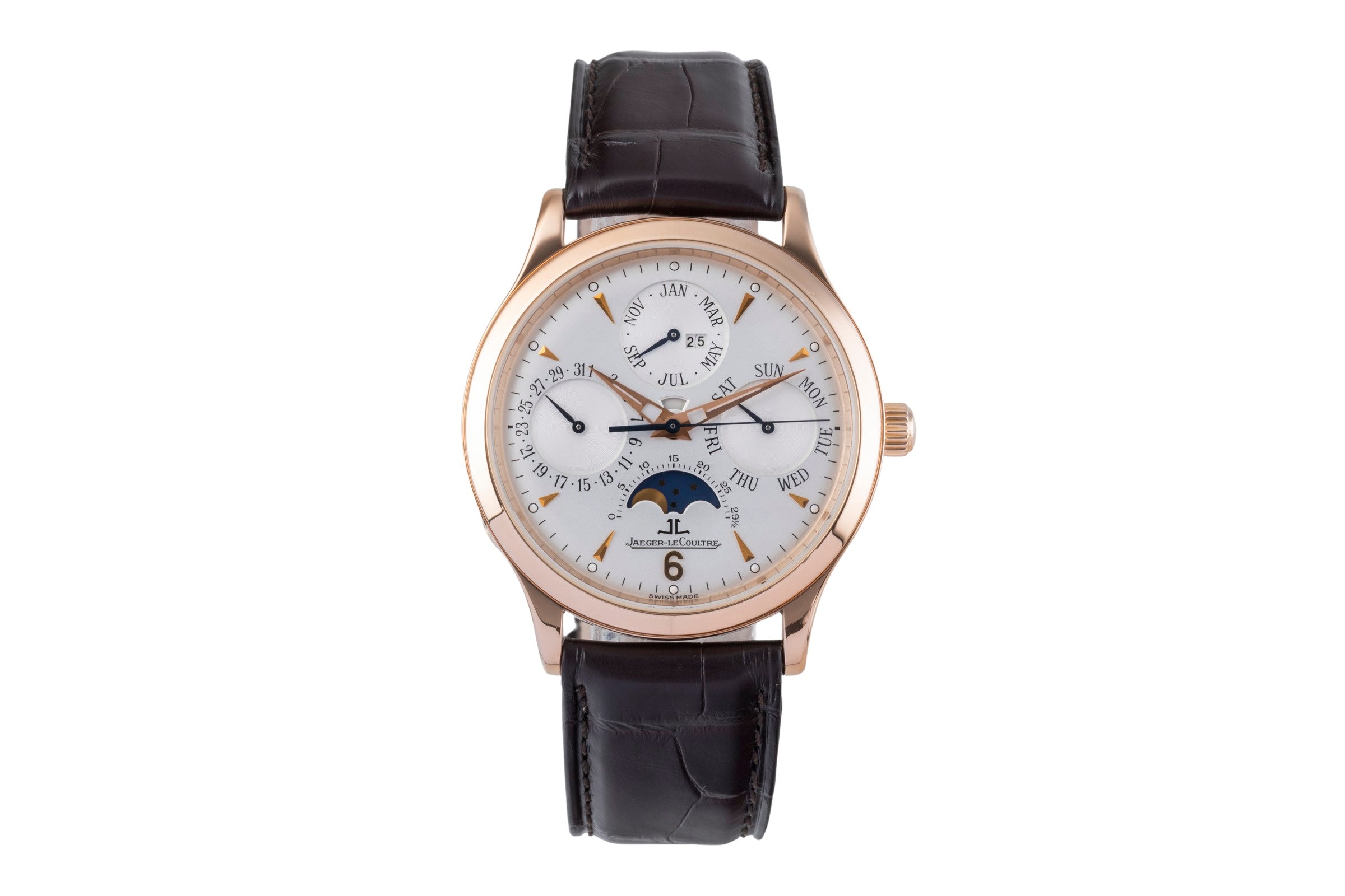 Jaeger LeCoultre Master Control or rouge 18 ct automatique montre pour hommes 140.2.80  [2505400]